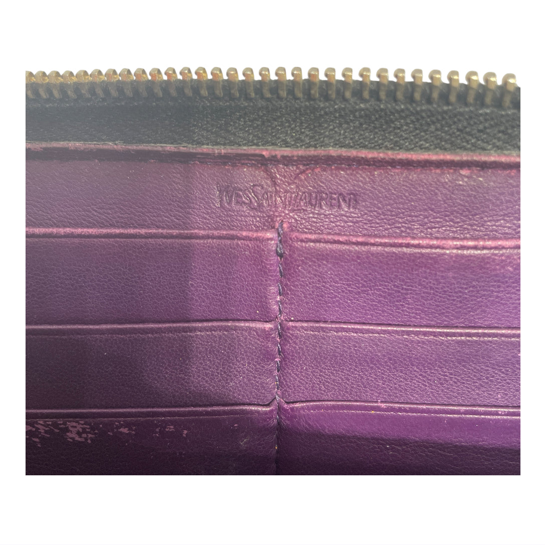 YVES SAINT LAURENT/Long Wallet/Leather/BLK/L's/Y-MAIL view 5