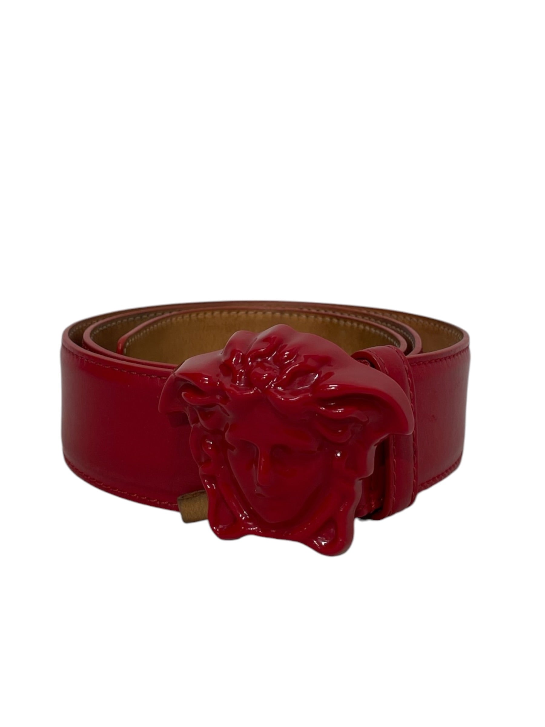 VERSACE/Belt/Leather/RED/L's/Medusa Buckle Belt 85/34 view 1