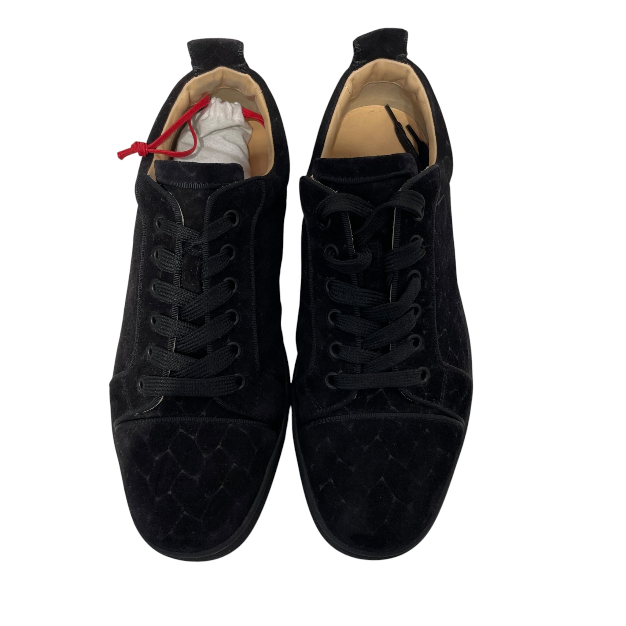 Christian Louboutin/Dress Shoes/US 8/Velour/BLK/velourprint/black/redbottom view 4