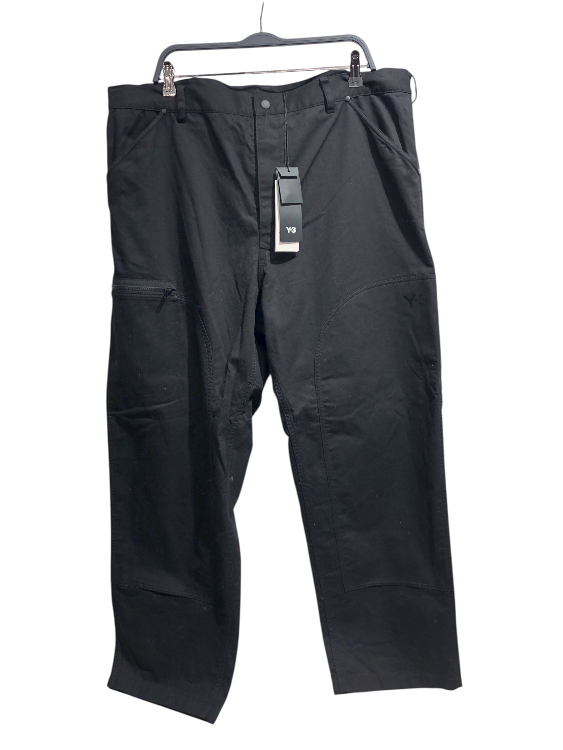 Y-3/Carpenter Pants/M/Cotton/BLK/double knee view 1