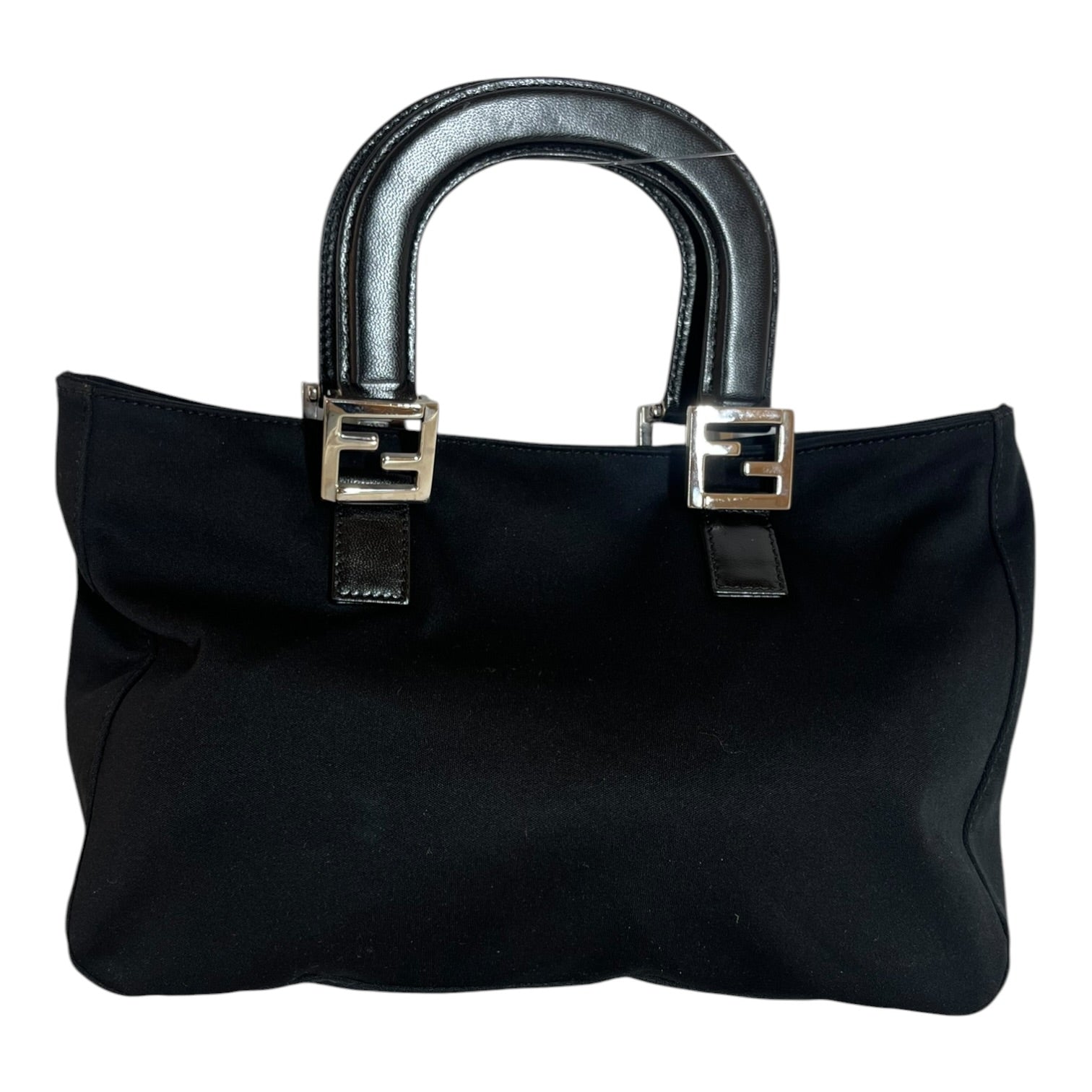 FENDI/Hand Bag/Cotton/BLK/top handle view 3