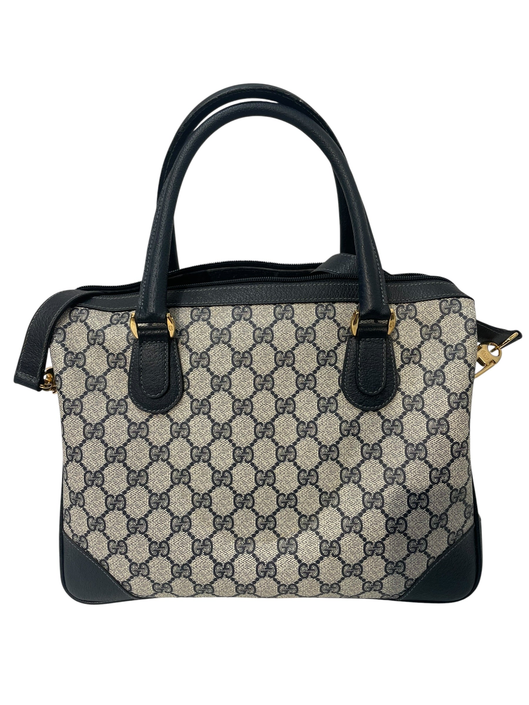 GUCCI/Bag/Monogram/Leather/BLU/GG Supreme top-handle view 2