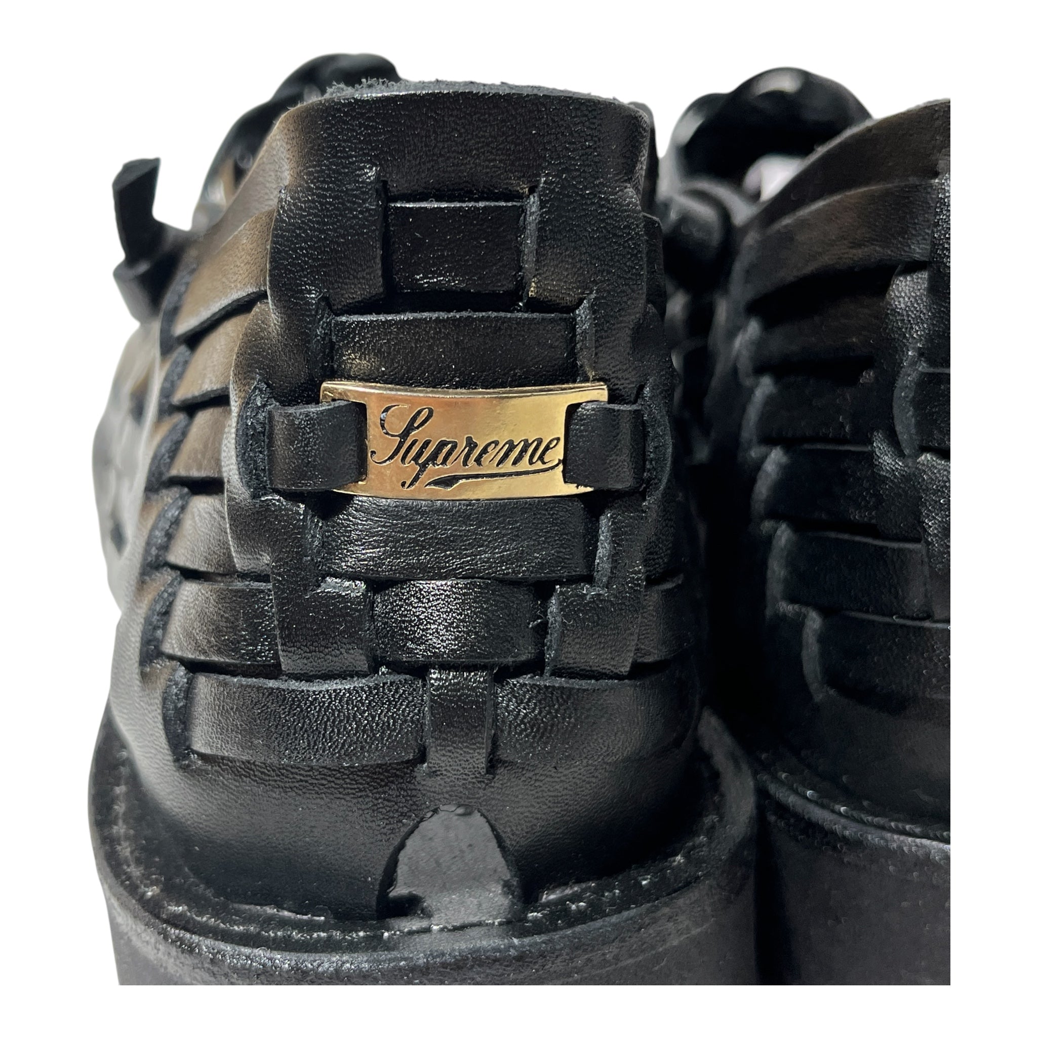Supreme/YUKETEN/Sandals/US 9.5/Leather/BLK/LEO SANDAL view 3