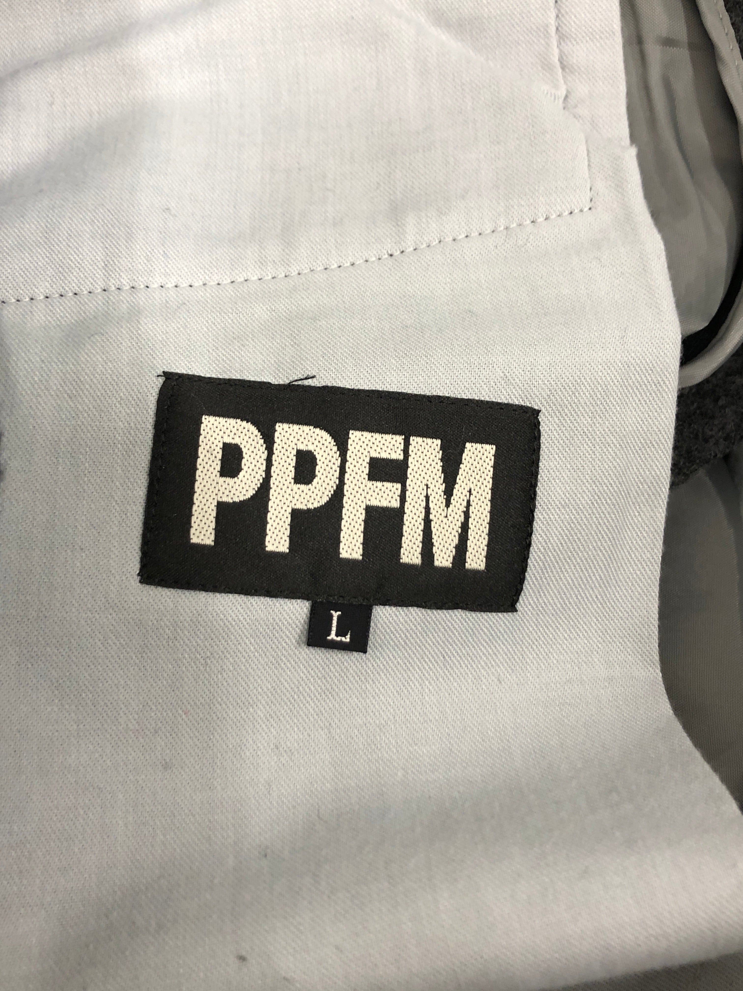 PPFM/Pants/L/Wool/GRY/wide grey long view 3
