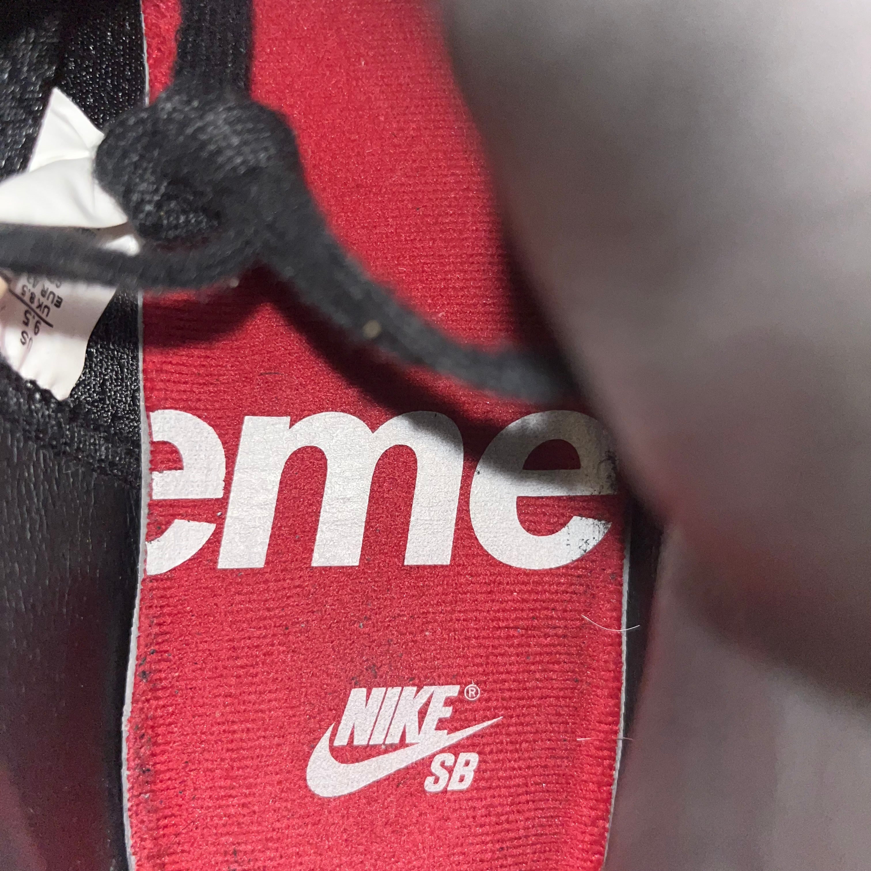 Supreme/NIKE/Hi-Sneakers/US 9.5/Leather/BLK/blazer snake skin swoosh view 3