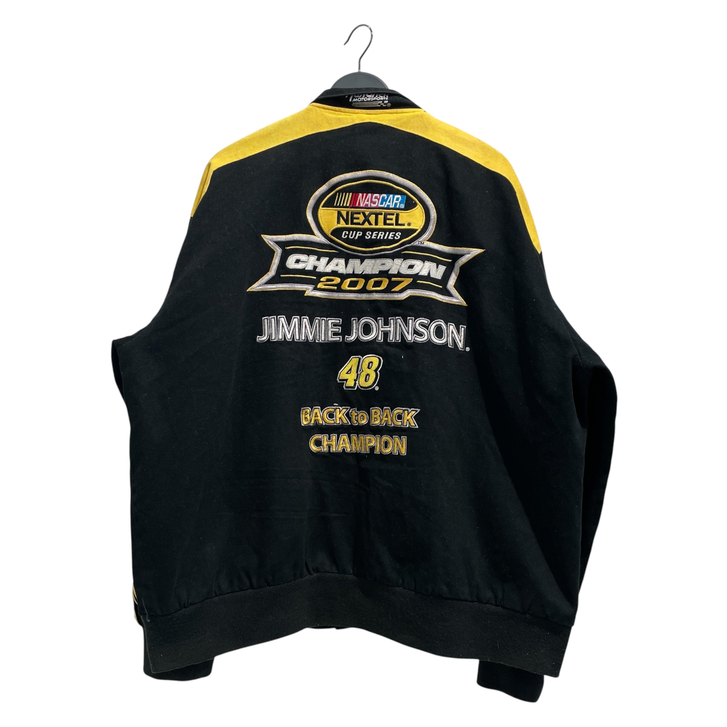 CHASEAUTHENTICS/Souvenir Jkt/XXL/Cotton/BLK/All Over Print/Jimme Johnson 2007 Champ view 2