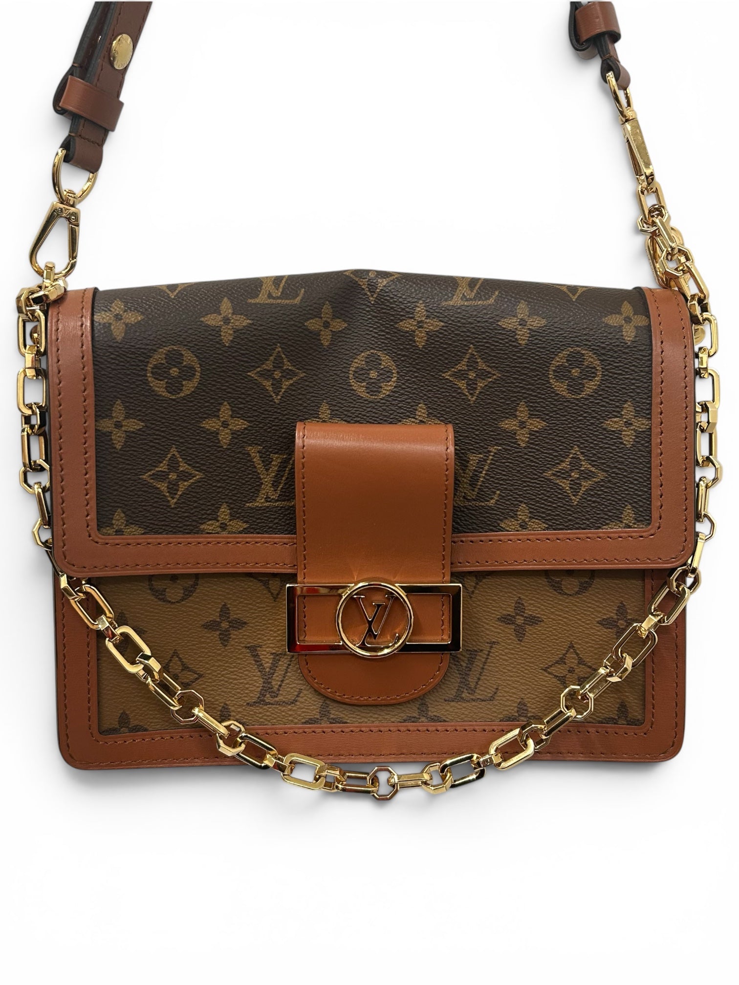 LOUIS VUITTON/Bag/Leather/BRW/reverse dauphine view 1