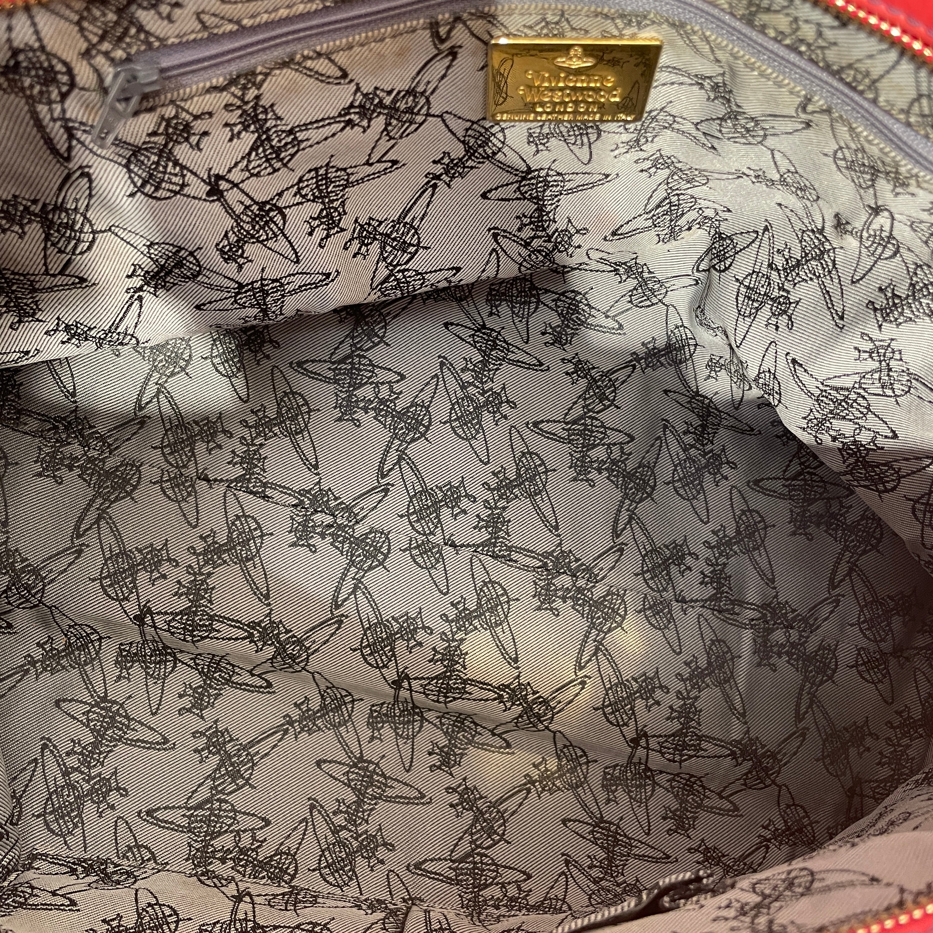 Vivienne Westwood/Tote Bag/Leather/RED/ view 4