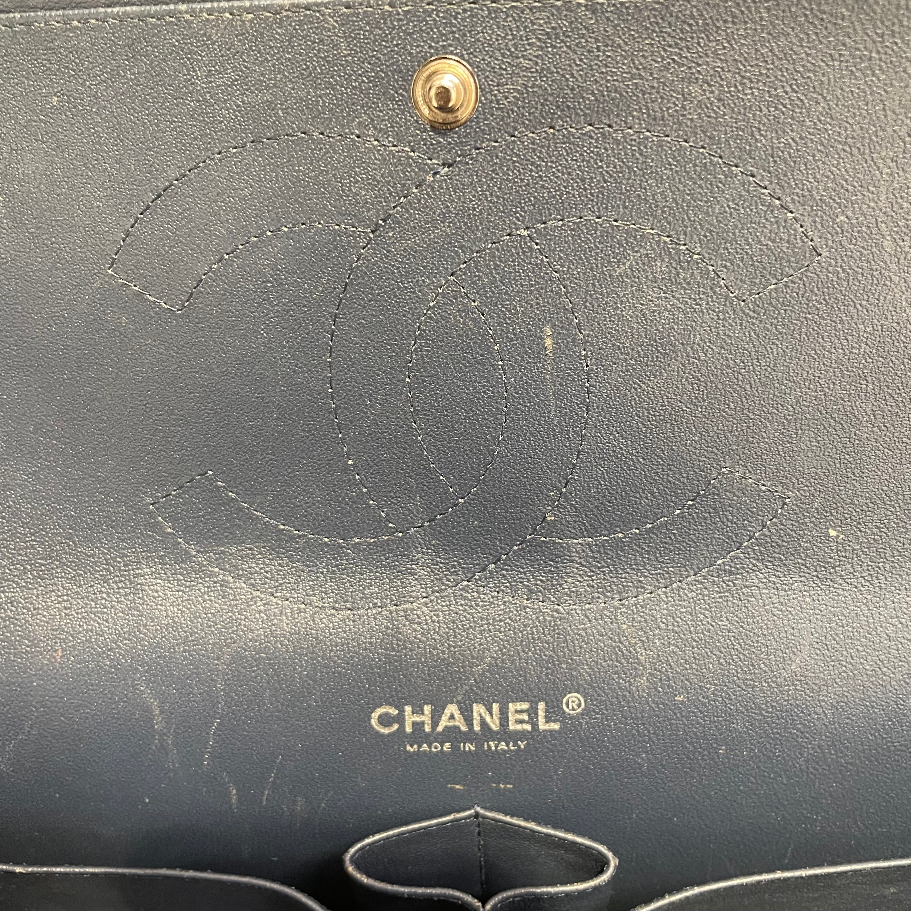 CHANEL/Hand Bag/Leather/GRN/classic/silver-tone logo view 9