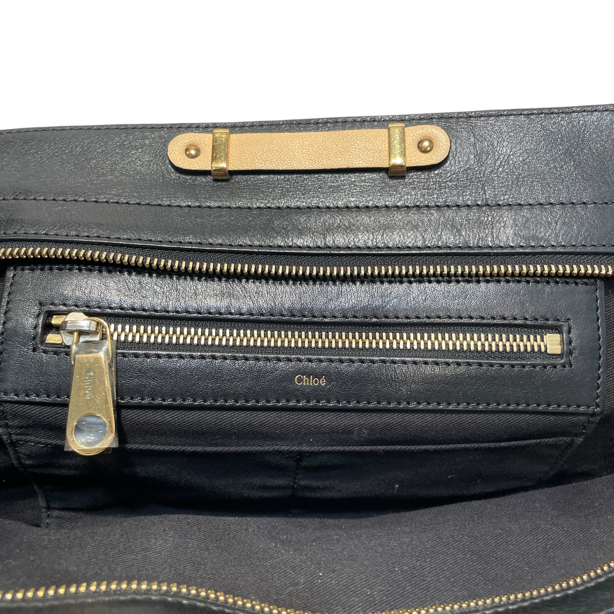 Chloe/Luggage/Border/Leather/CRM/Two-Tone Alice Satchel view 6