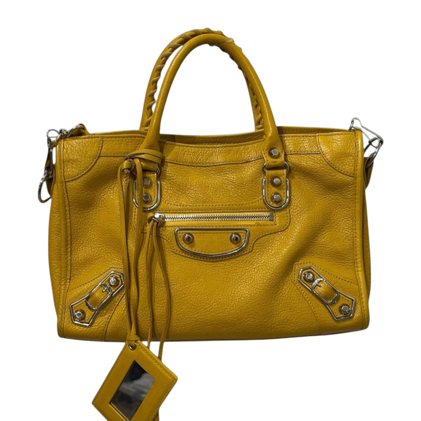 BALENCIAGA/Cross Body Bag/Leather/YEL/CITY BAG