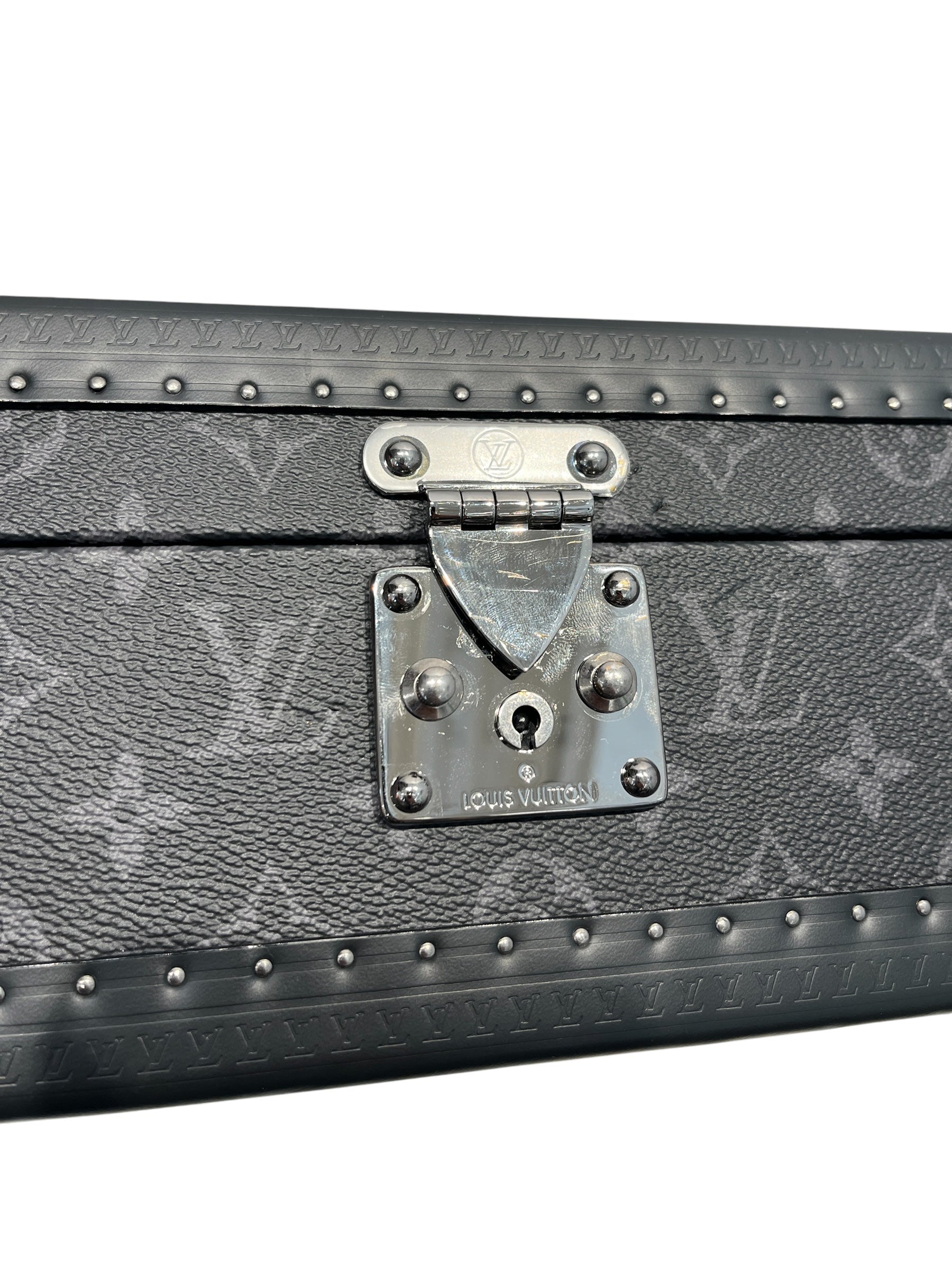 LOUIS VUITTON/Bag/Monogram/Leather/BLK/MINI TRUNK view 6