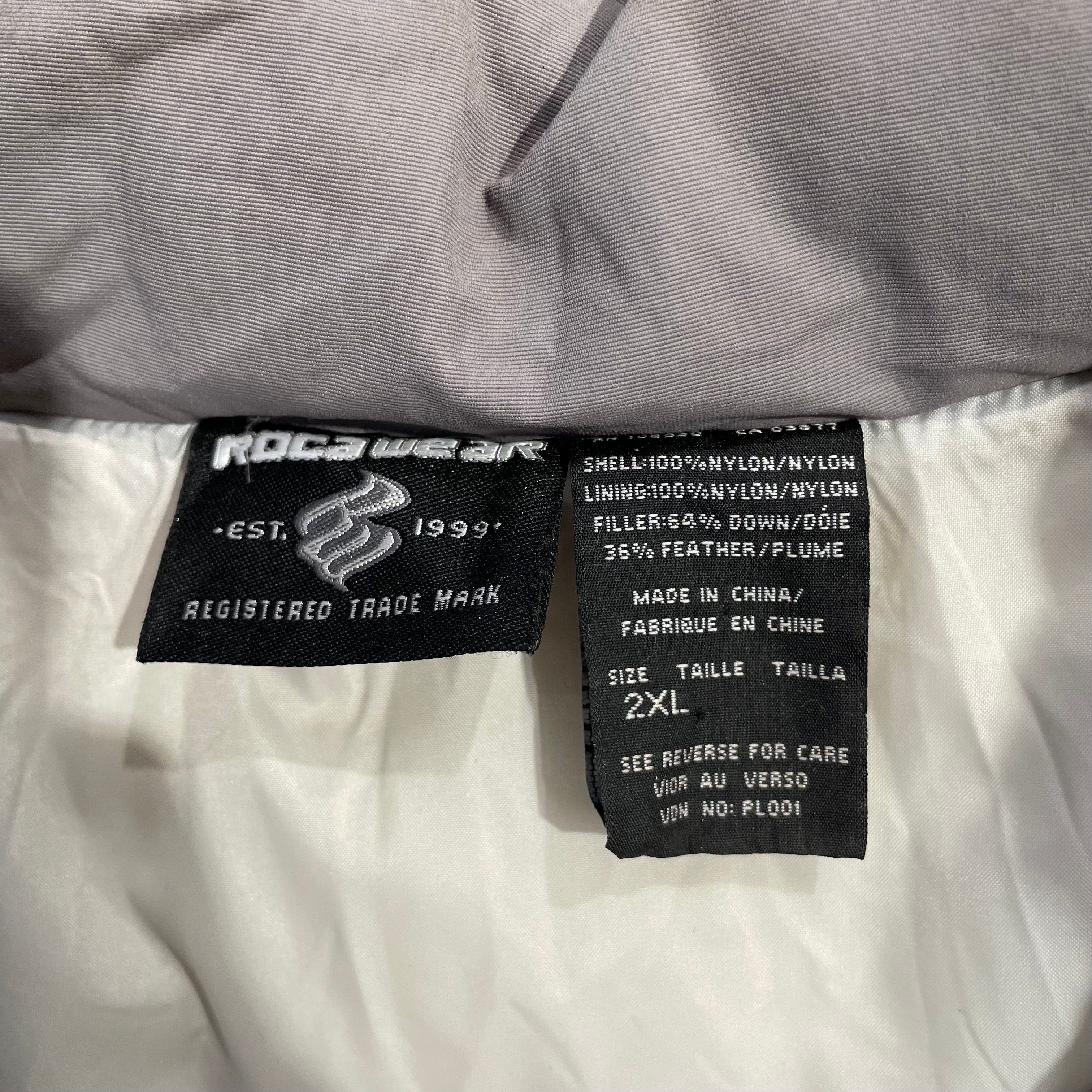 ROCAWEAR/Vintage/Coat/XXL/Nylon/GRY/2 TONE GRY W LOGO WHI STITCH view 3