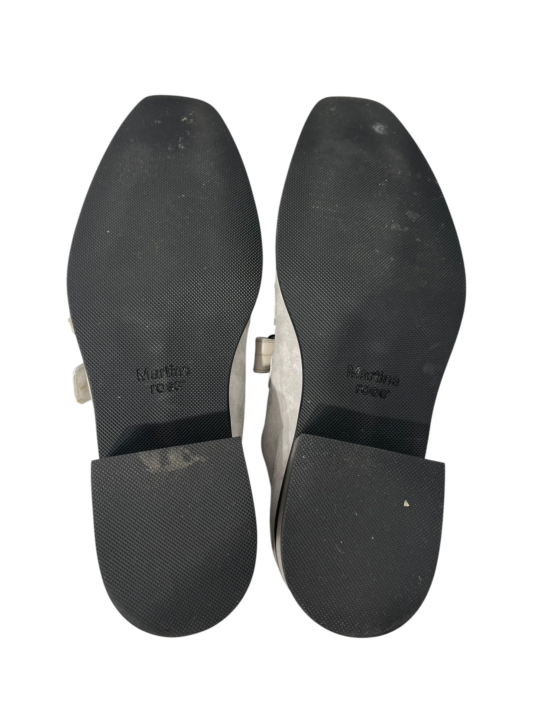 MARTINE ROSE/Loafers/EU 43/Suede/GRY/SNOUT LOAFERS VELCRO WHT GRY view 5