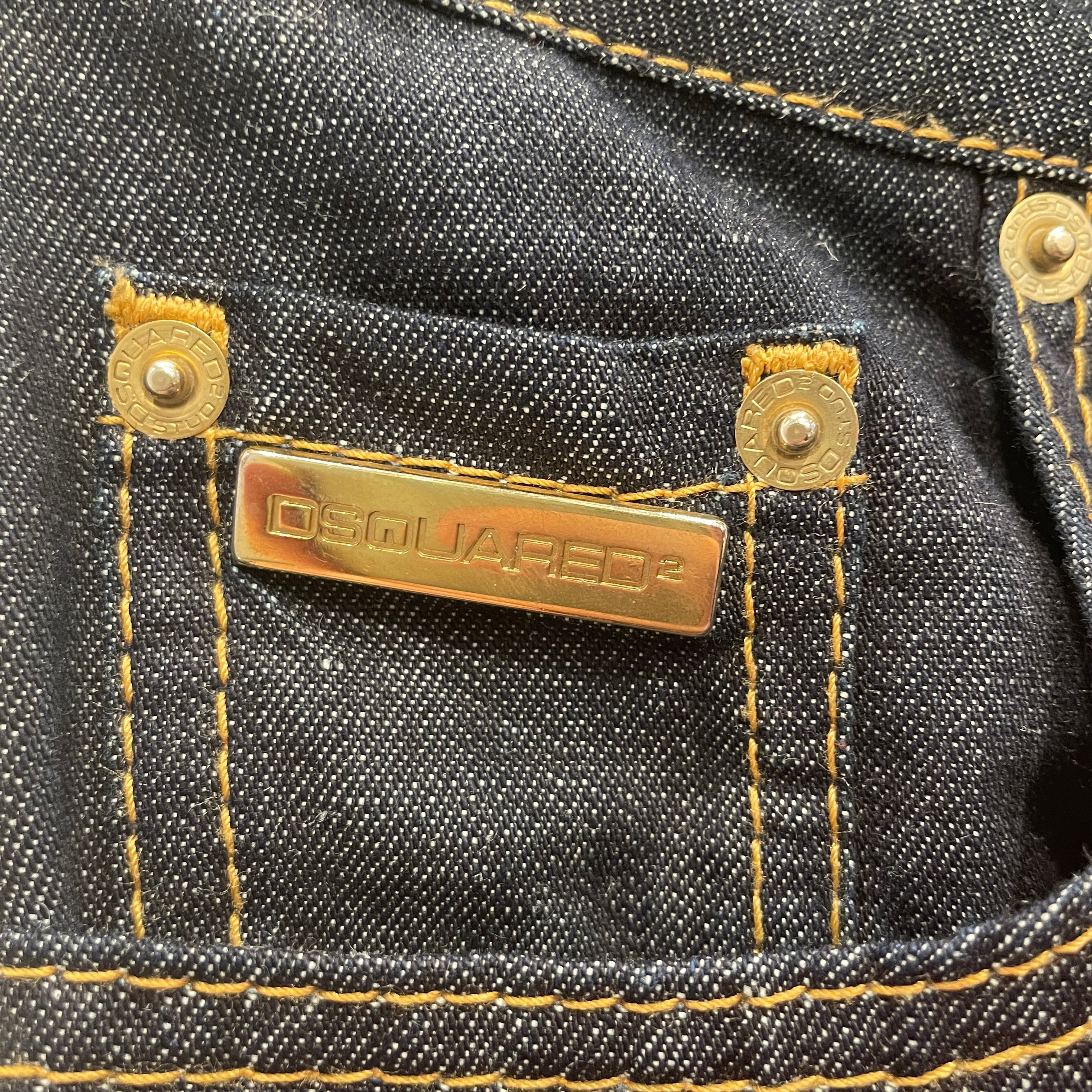 DSQUARED2/Straight Pants/40/Cotton/NVY/Low-rise/RED BEADS/GOLD TRIM/HARDWER view 4