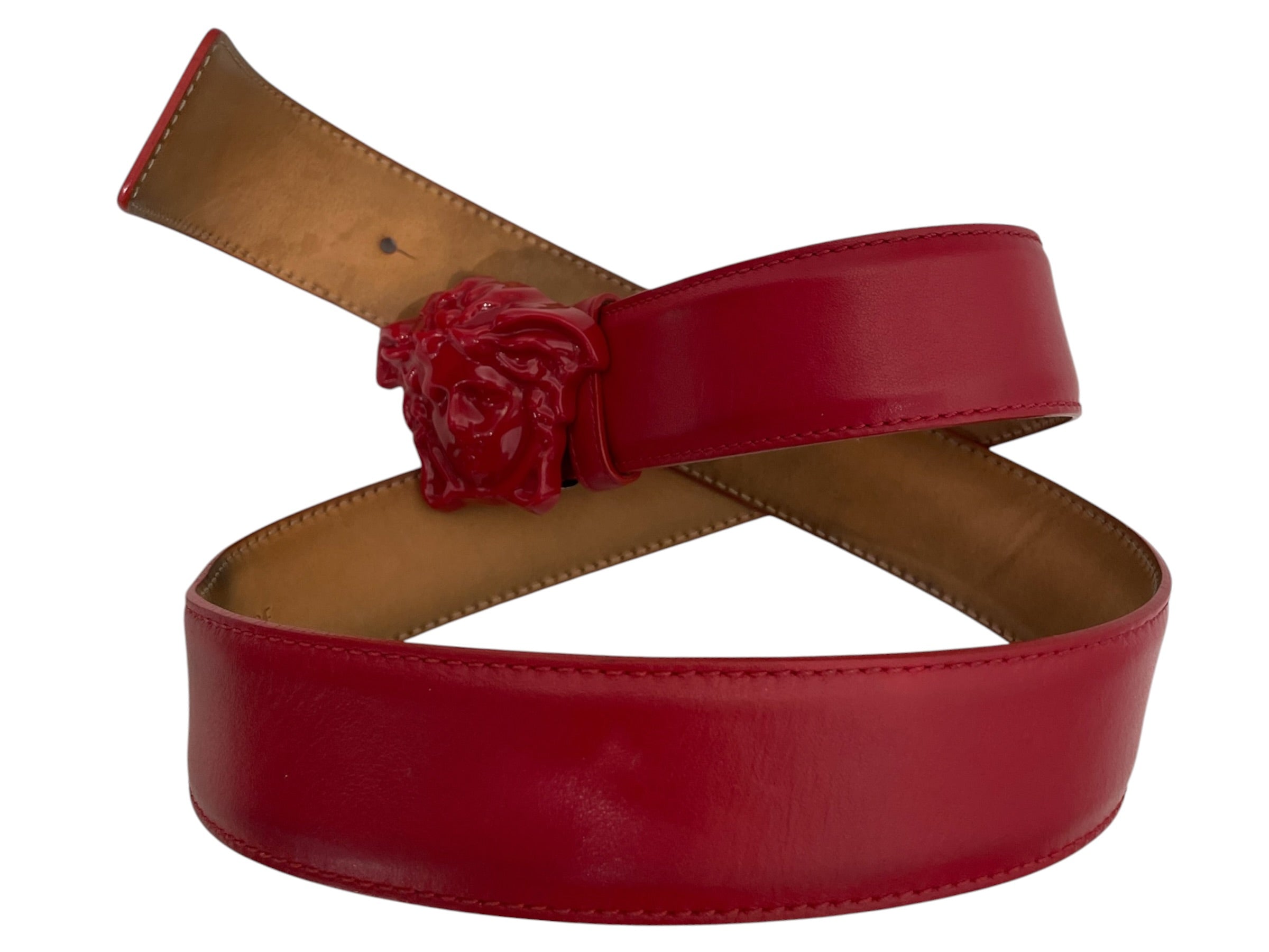 VERSACE/Belt/Leather/RED/L's/Medusa Buckle Belt 85/34 view 2