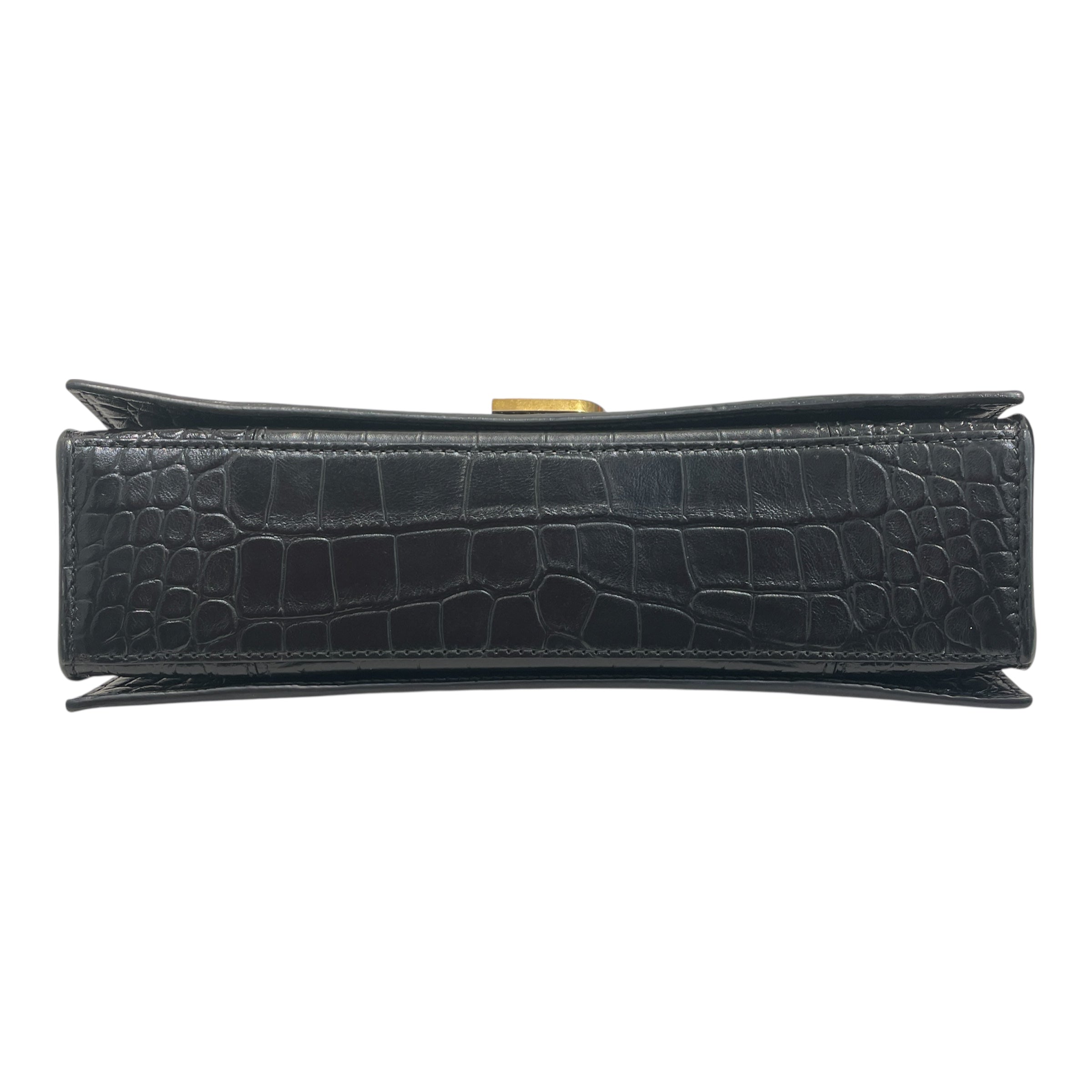BALENCIAGA/Cross Body Bag/Animal Pattern/Lambskin/BLK/Small Crush Croc-Embossed view 3