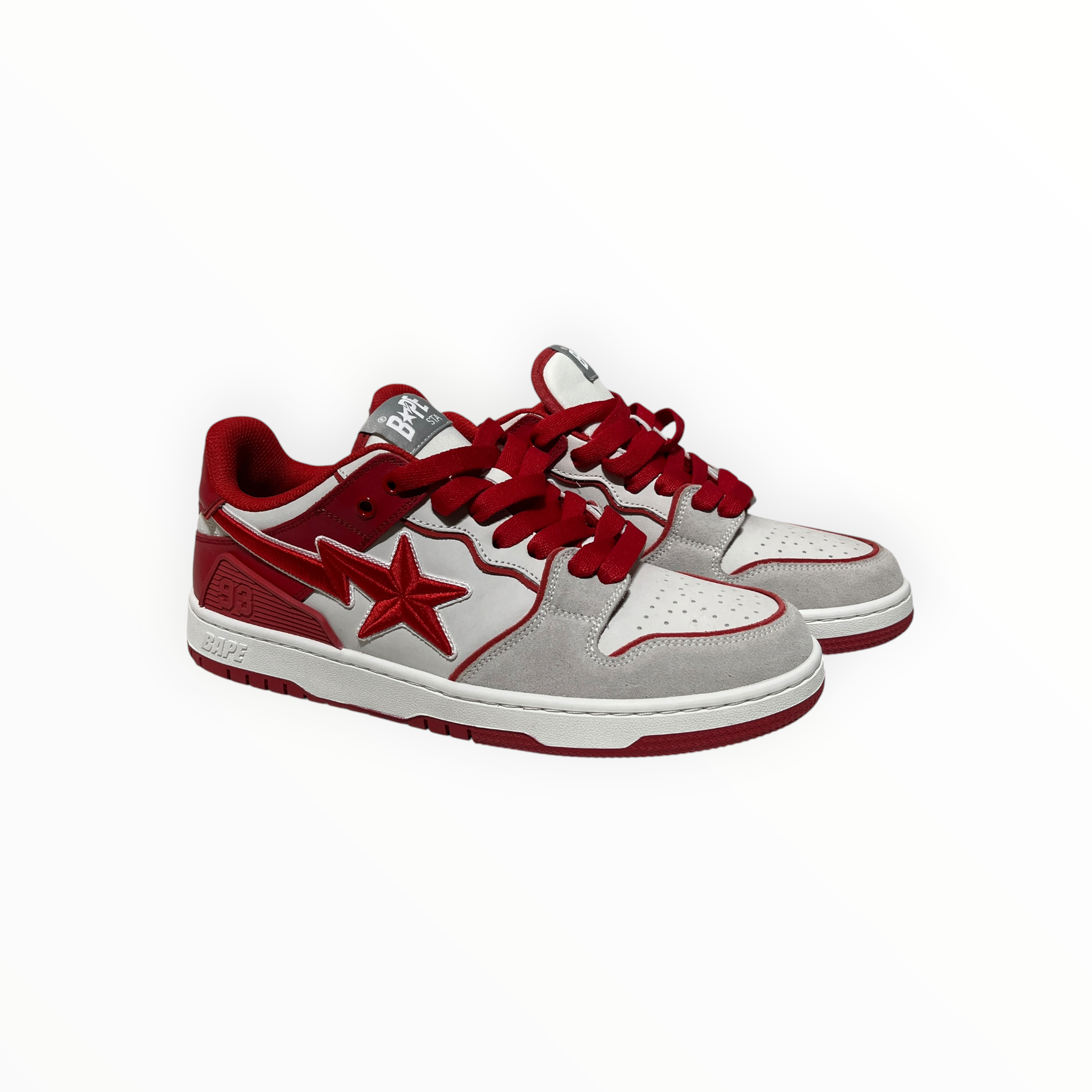 BAPE STA!/Low-Sneakers/US 10/Leather/RED/Sk8 sta red view 1