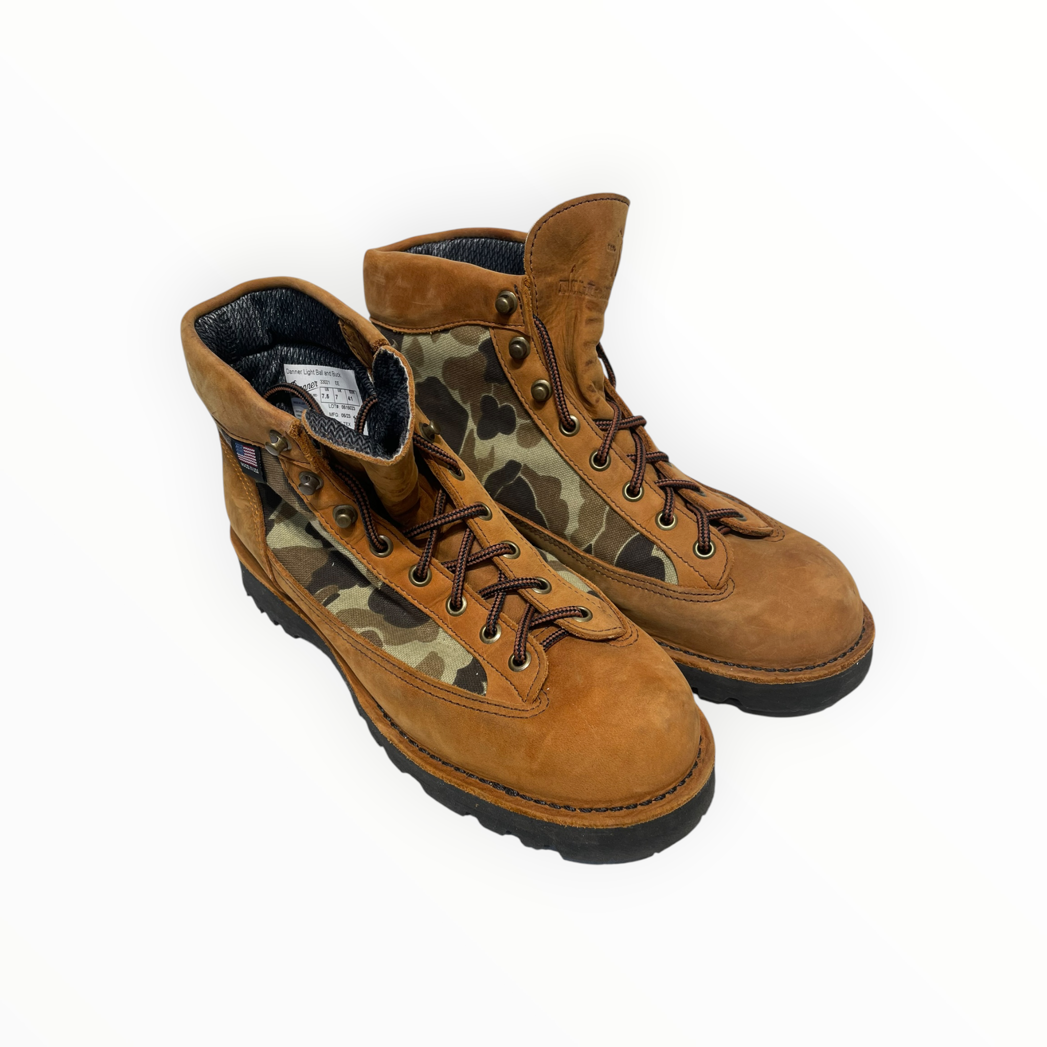 Danner/Lace Up Boots/US 8.5/Camouflage/Leather/BRW/ view 1