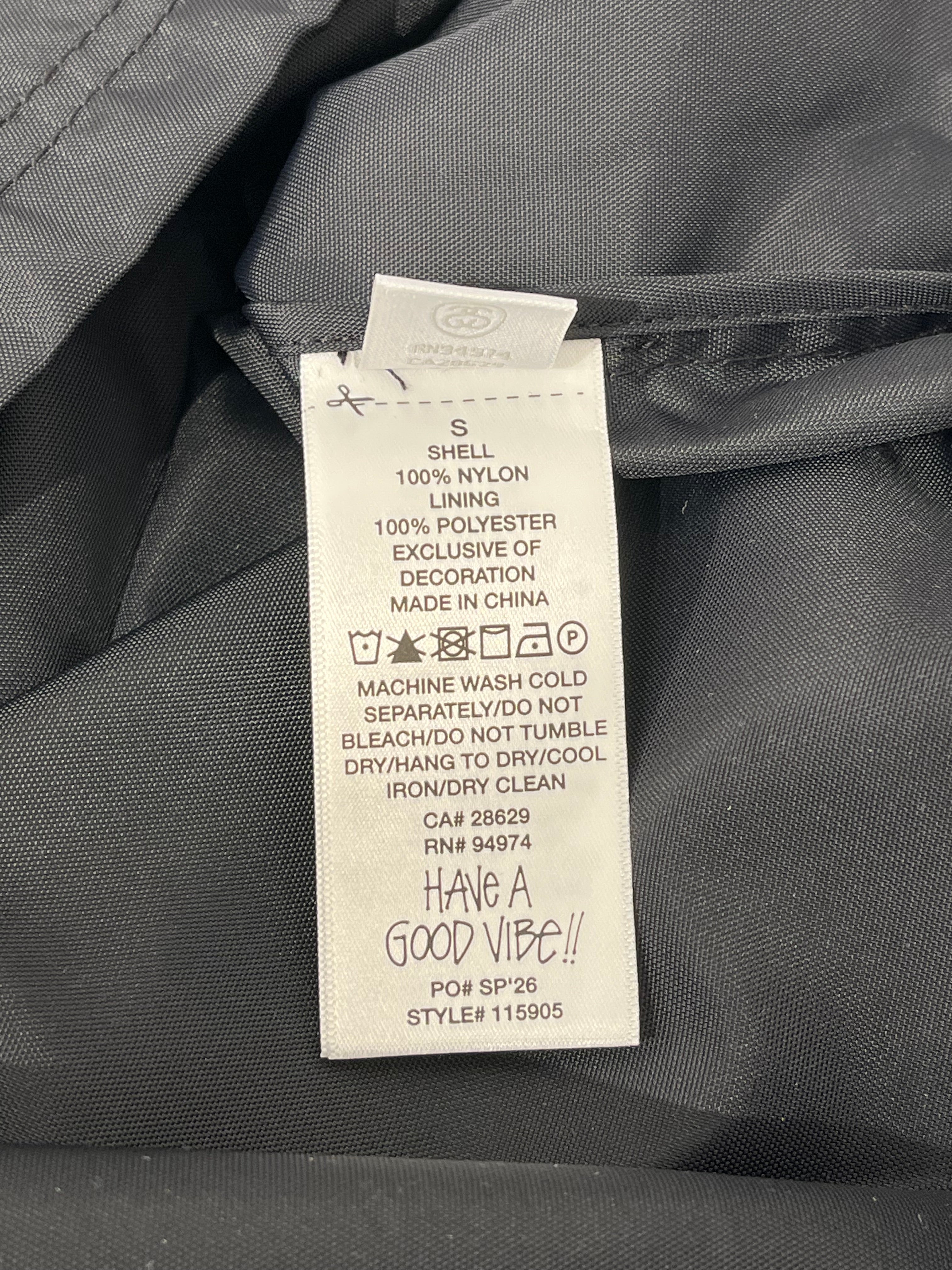 STUSSY/Windbreaker/S/Nylon/BLK/MIDDLE LOGO ANORAK BNWT view 5