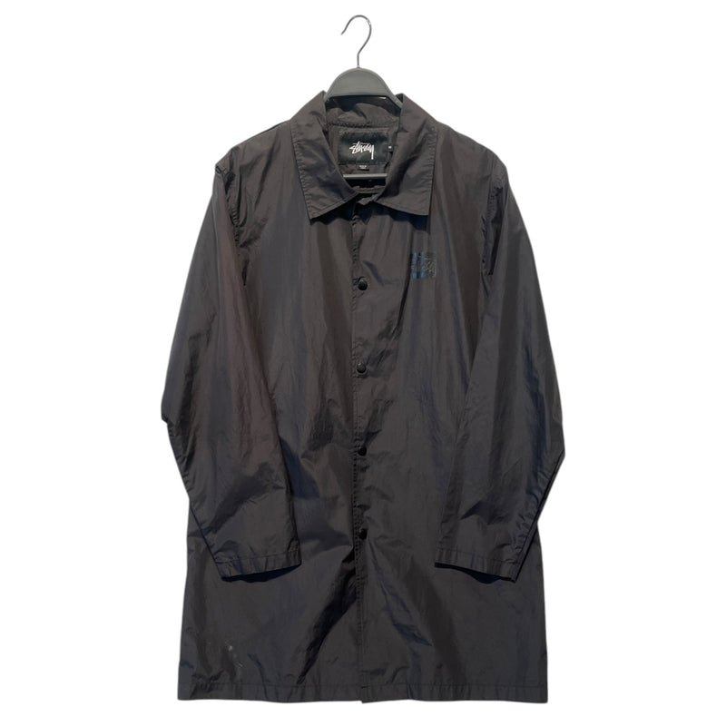 STUSSY/Trench Coat/M/Nylon/BLK/