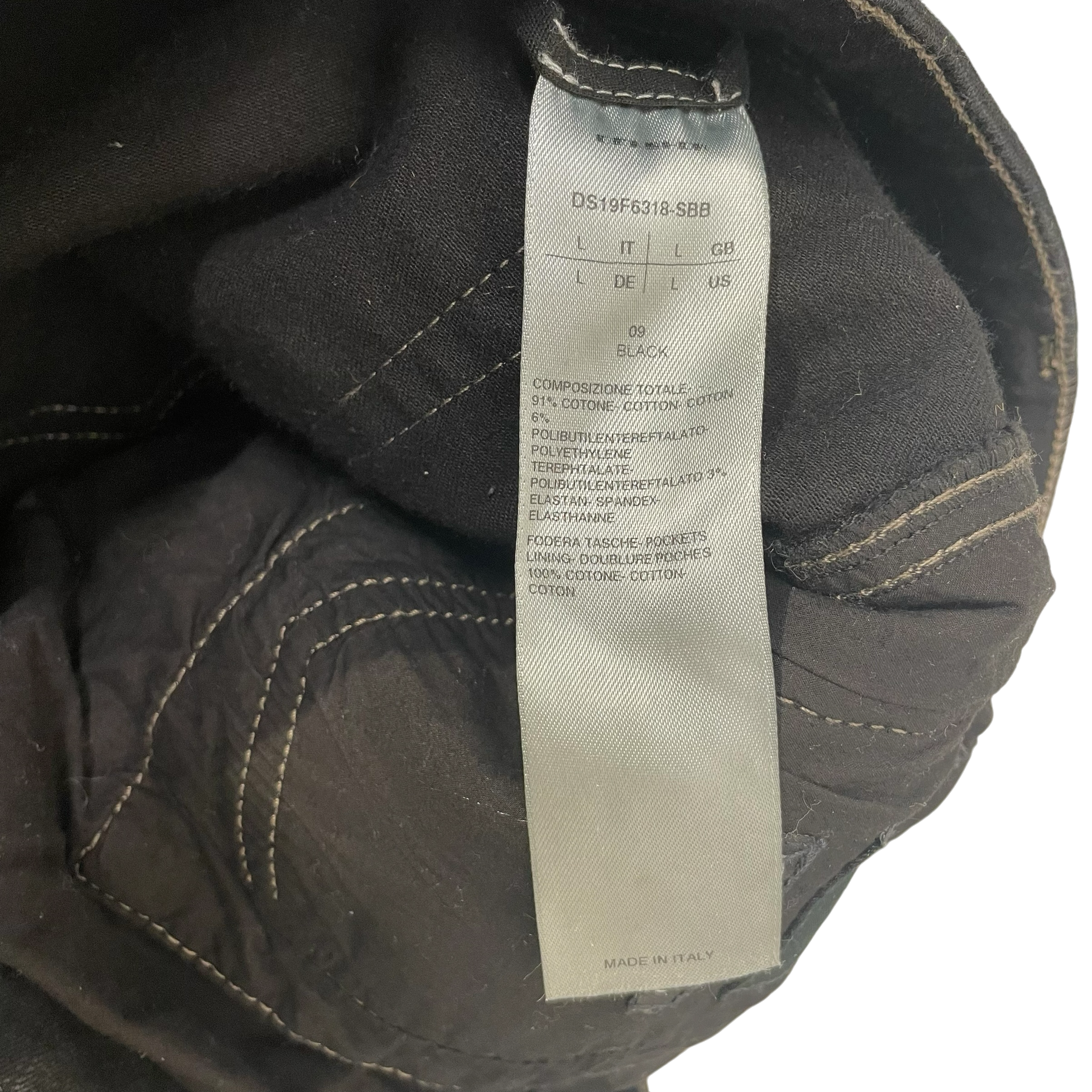 Rick Owens/Skinny Pants/L/Cotton/BLK/ view 4