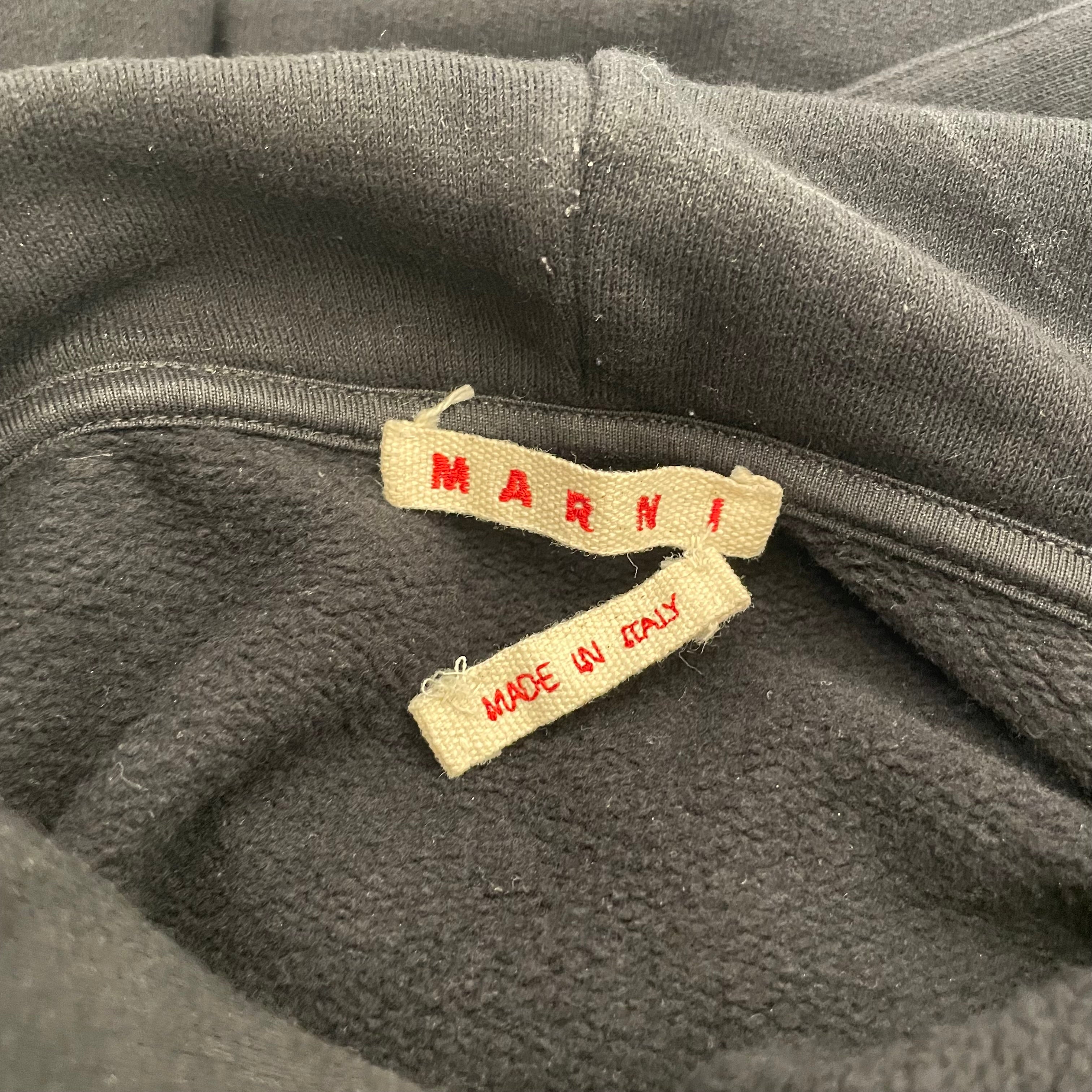 MARNI/Hoodie/48/Graphic/Cotton/BLK/LIKE MATCHING CUFFS view 3