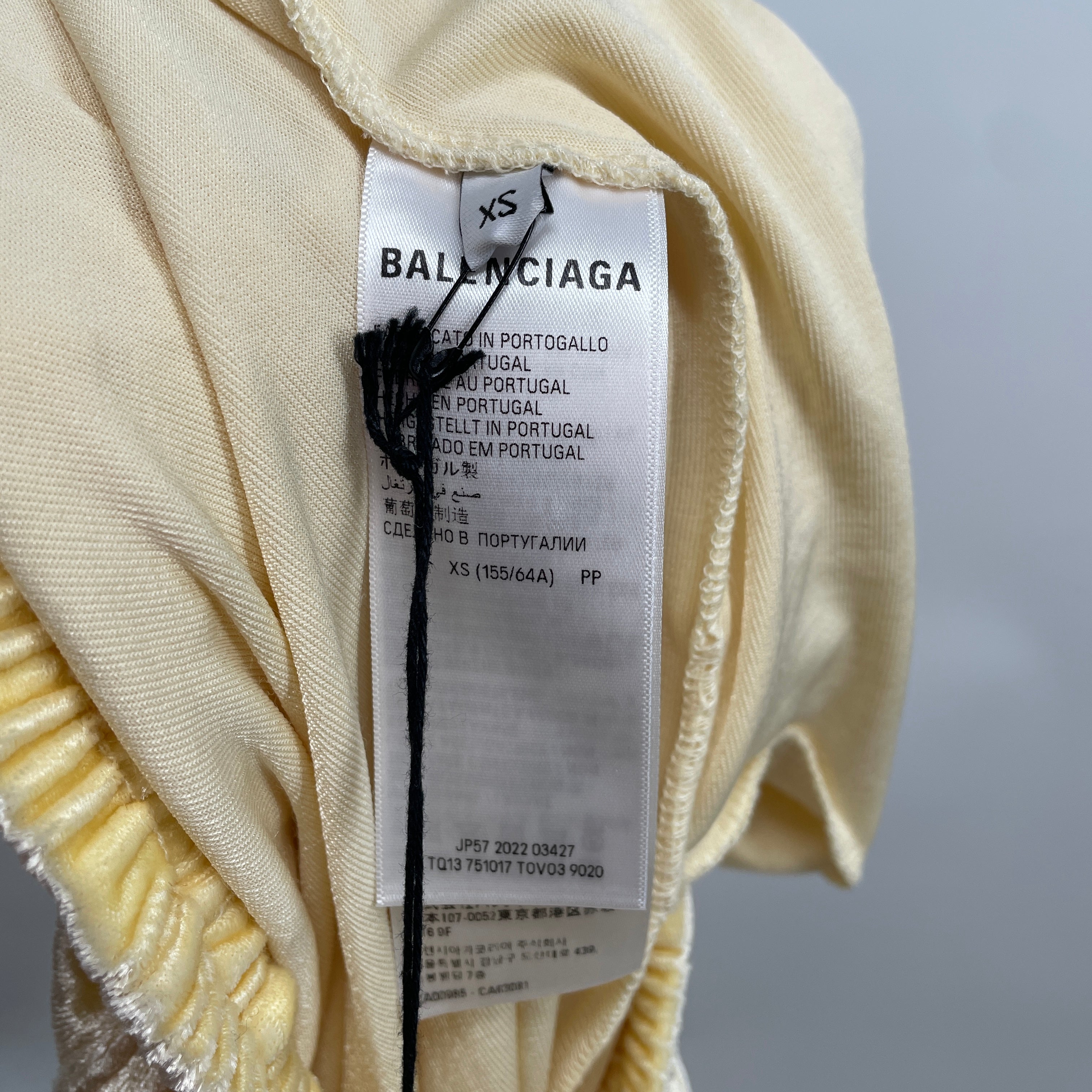 BALENCIAGA/Pants/XS/Velour/YEL/XS (155/64A) PASTEL YLLW view 4
