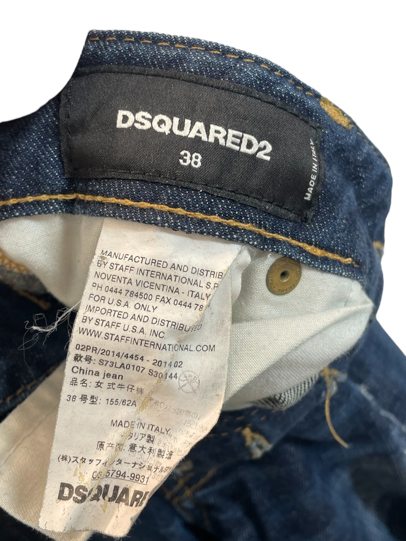 DSQUARED2/Straight Pants/38/Denim/BLU/High-waisted/S73LA0107