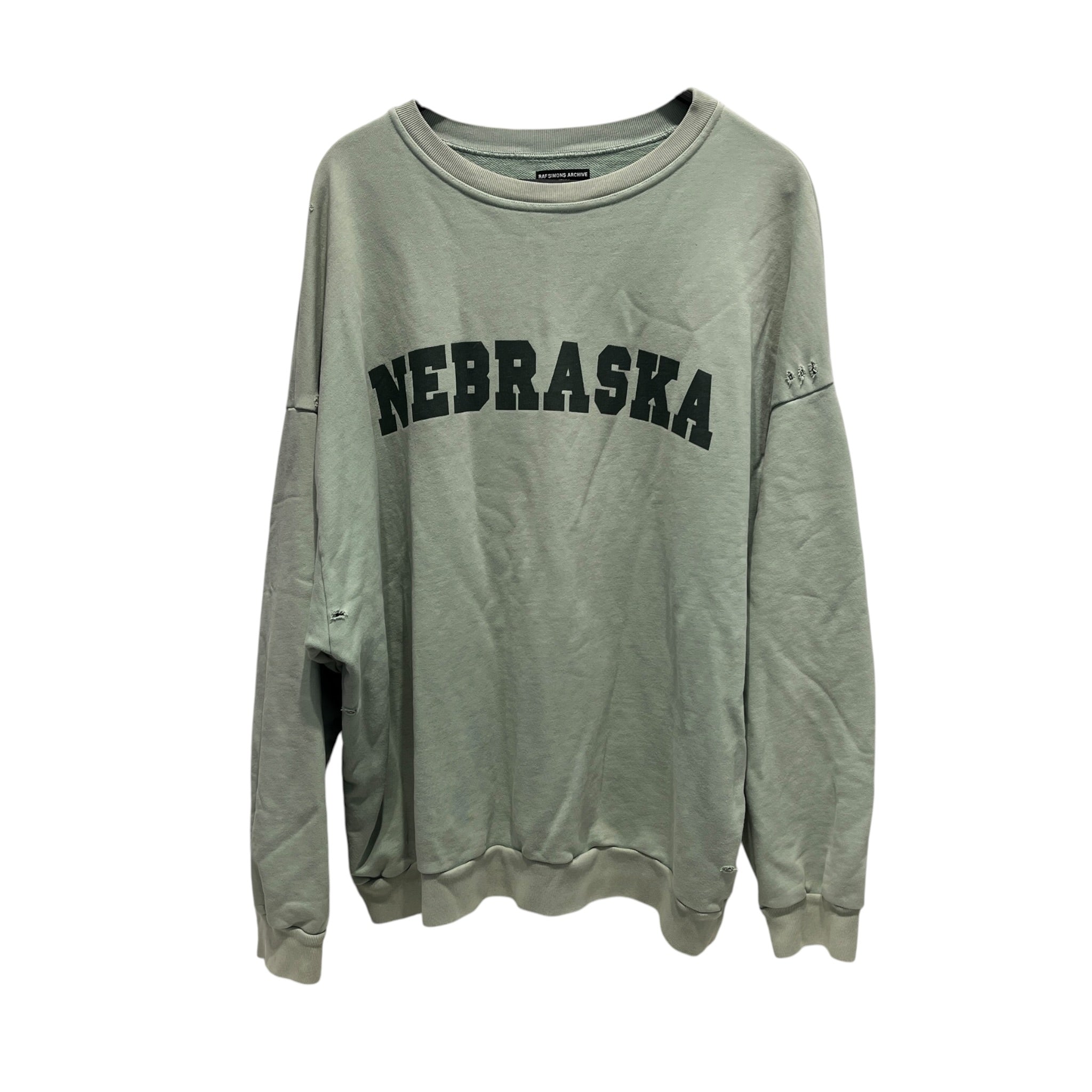 RAF SIMONS/Sweatshirt/XL/Cotton/GRN/NEBRASKA/ARCHIVE REDUX view 1