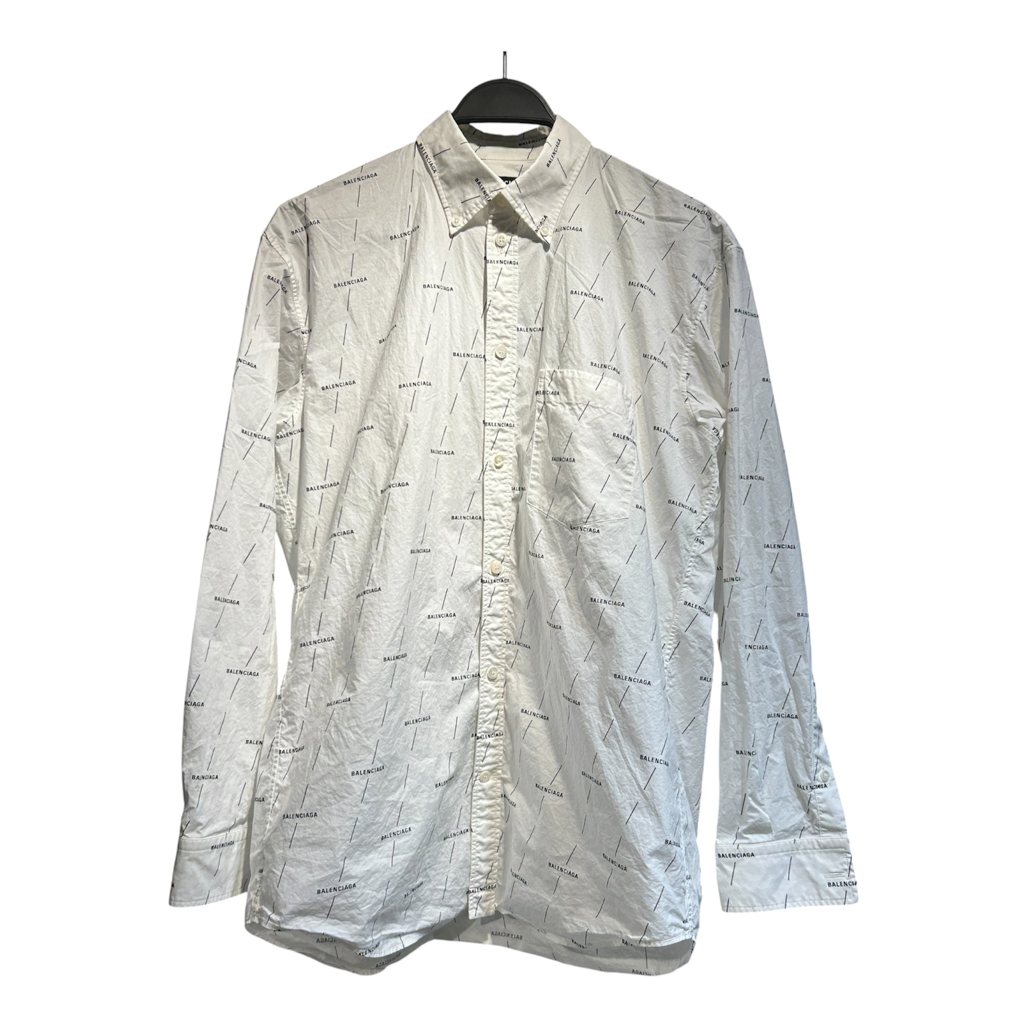 BALENCIAGA/LS Shirt/36/Cotton/WHT/All Over Print/all over print button up ls view 1