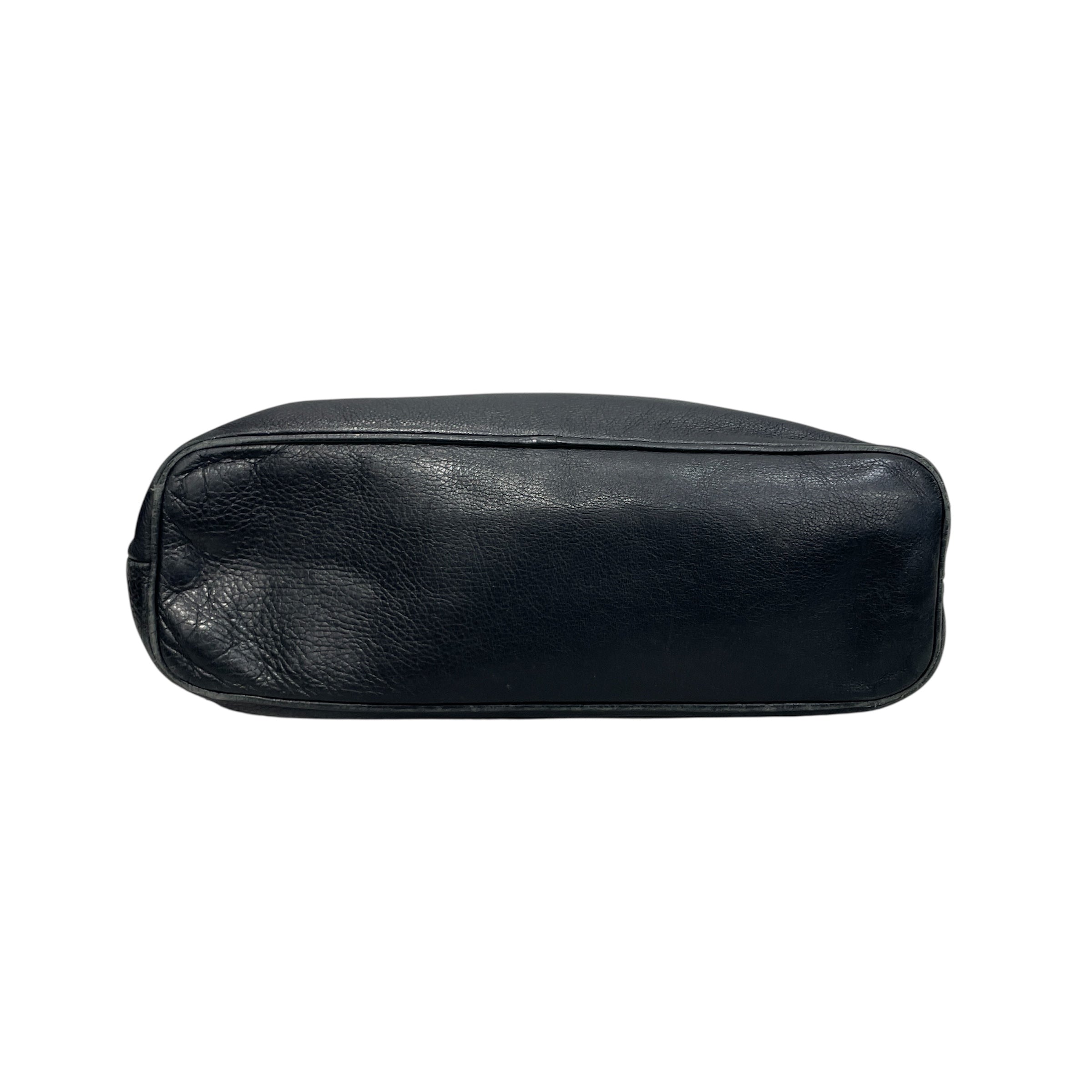 PRADA/Tote Bag/Leather/BLK/OUTER LEATHER LOGO view 3