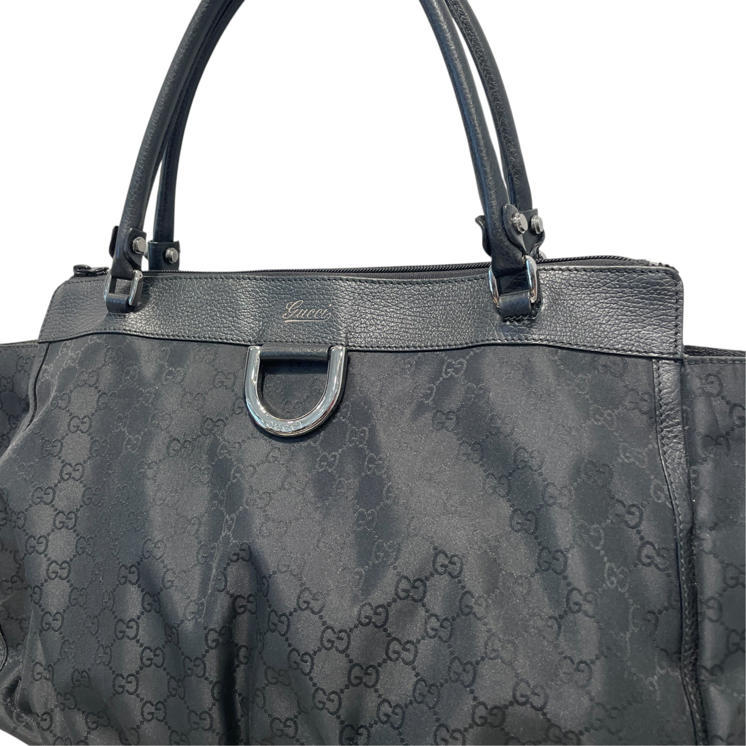 GUCCI/Hand Bag/Monogram/Nylon/BLK/Large Abby Bag view 2