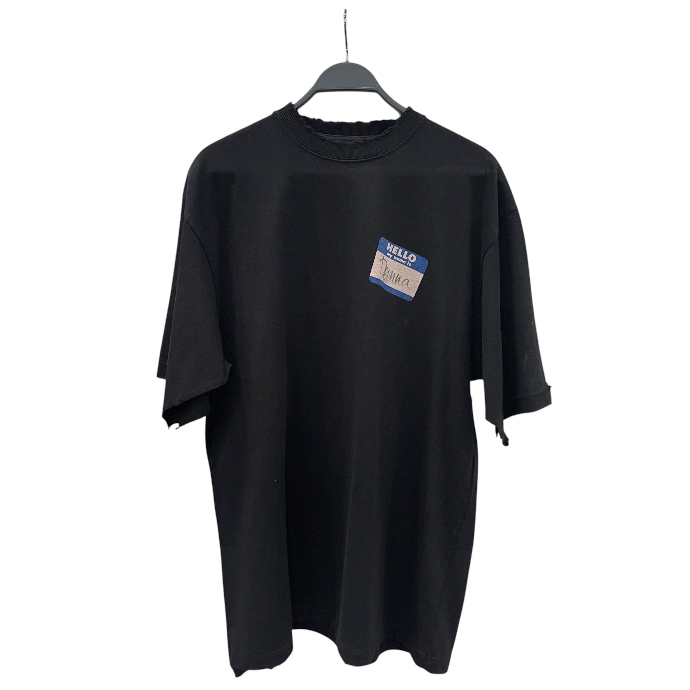 BALENCIAGA/T-Shirt/XS/Cotton/BLK/HI MY NAME IS DEMNA view 1
