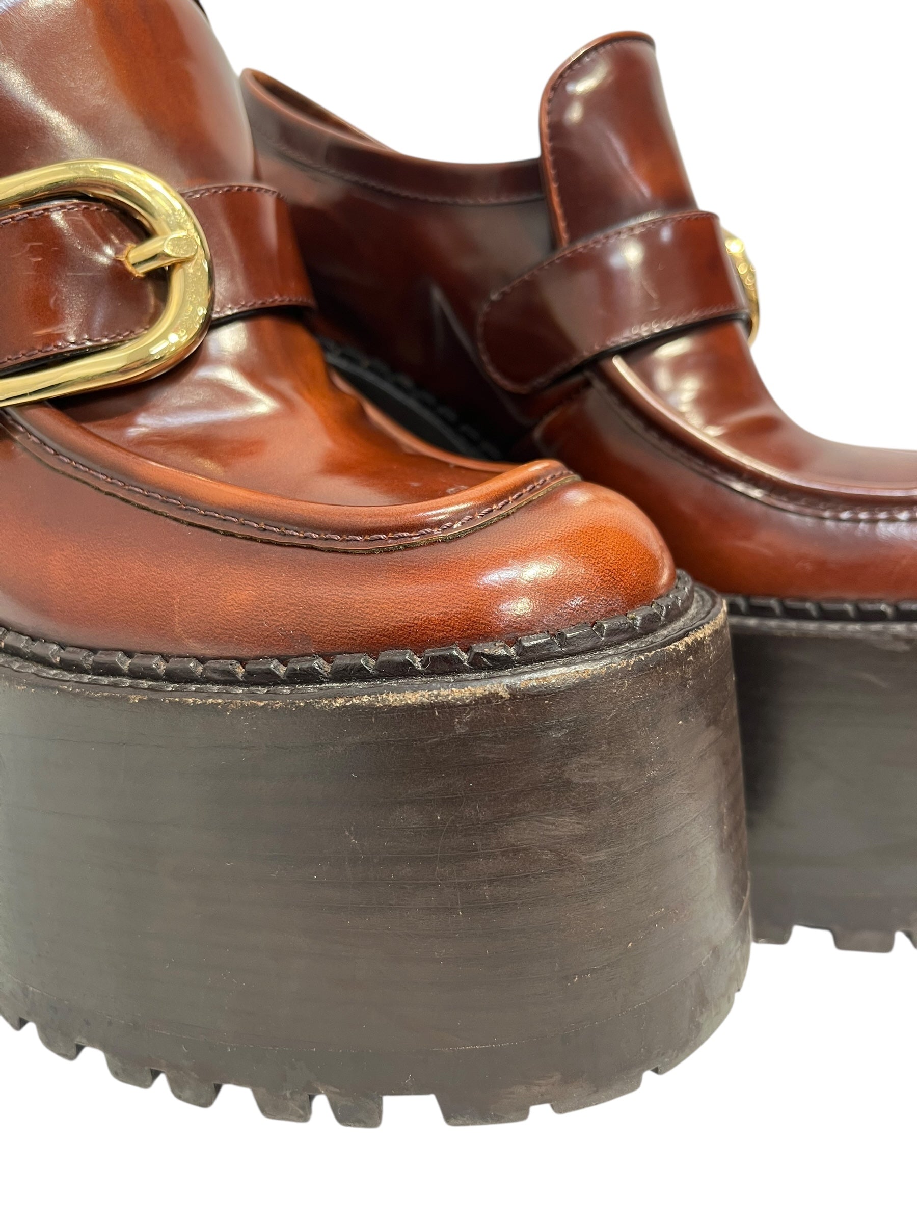 MARC JACOBS/Loafers/EU 37/Leather/BRW/THE PLATFORM LOAFER view 4