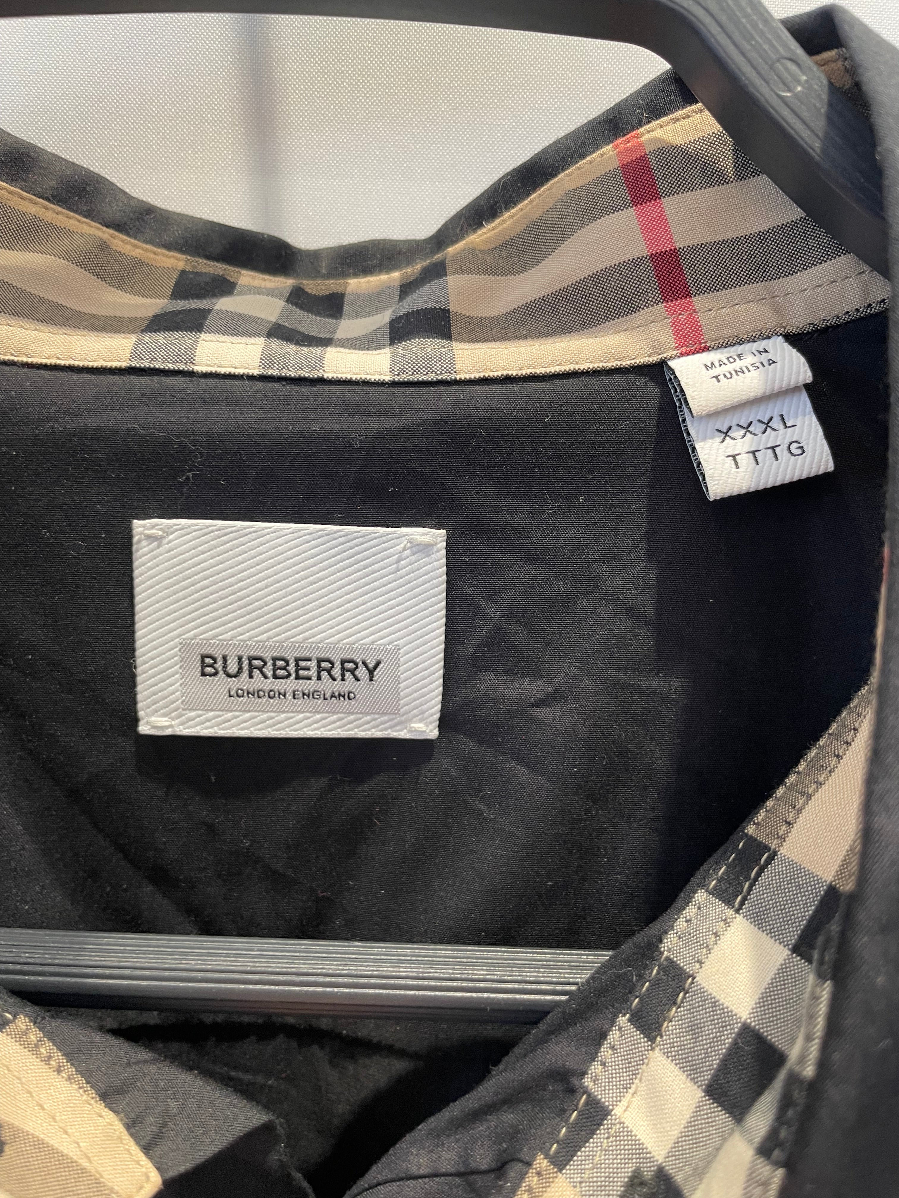BURBERRY LONDON/T-Shirt/XXXL/Cotton/BLK/London Button-Up view 3