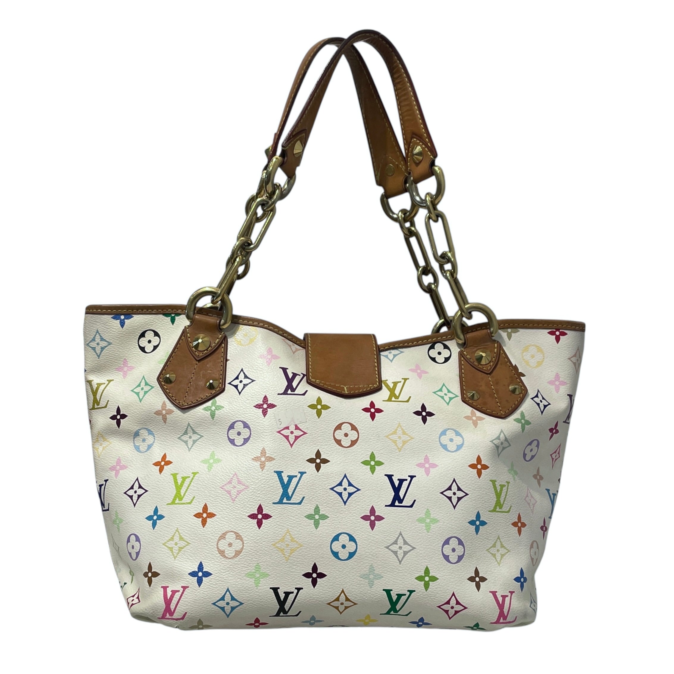 LOUIS VUITTON/Hand Bag/Monogram/Leather/WHT/Multicolor Annie MM view 2