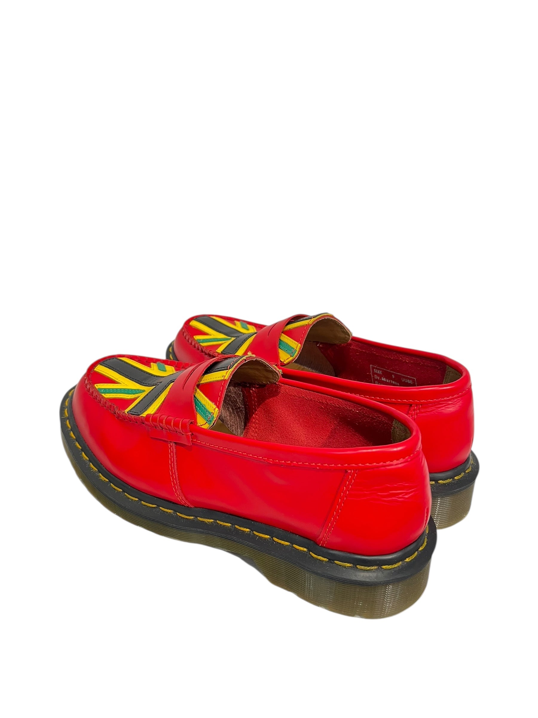 Dr.Martens/DENIM TEARS/Loafers/US 9/Leather/RED/UU80 JAMAICA COLORS view 2