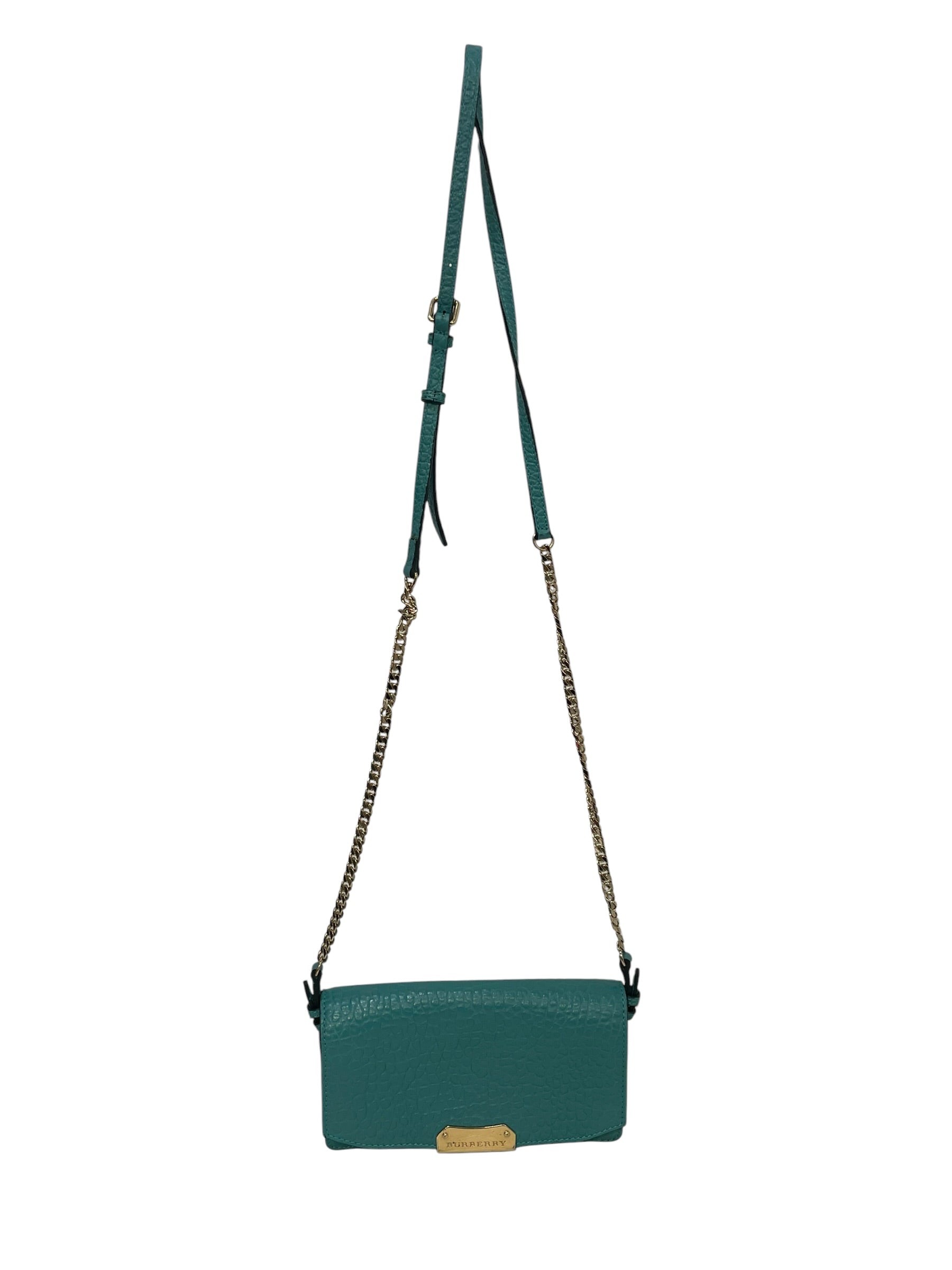 BURBERRY/Cross Body Bag/Leather/BLU/CALFSKIN CROSSBODY view 1