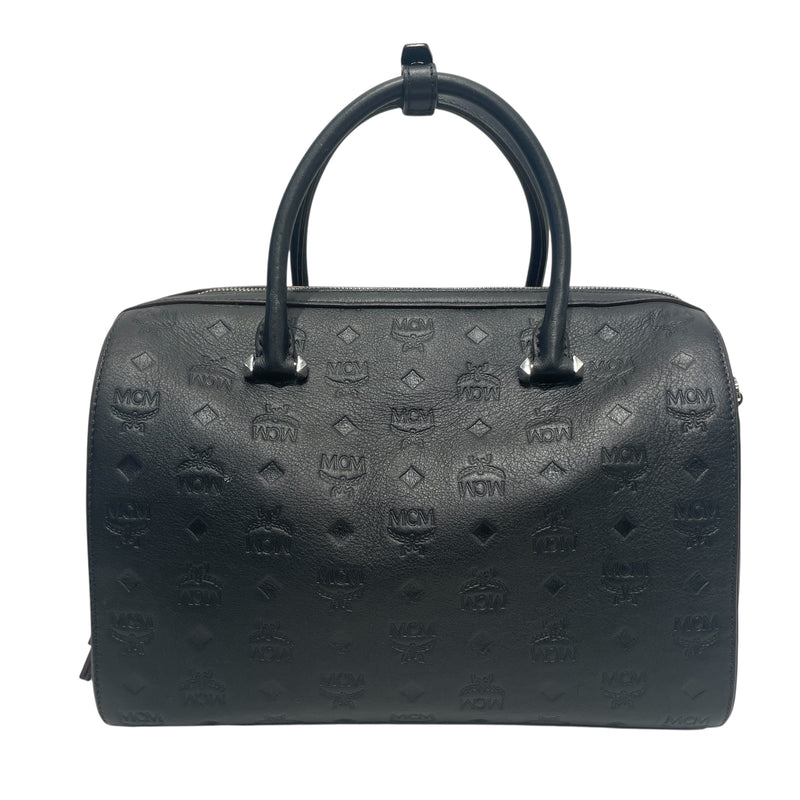 MCM/Boston Bag/OS/Monogram/Leather/BLK/Calfskin Ottomar Boston Bag