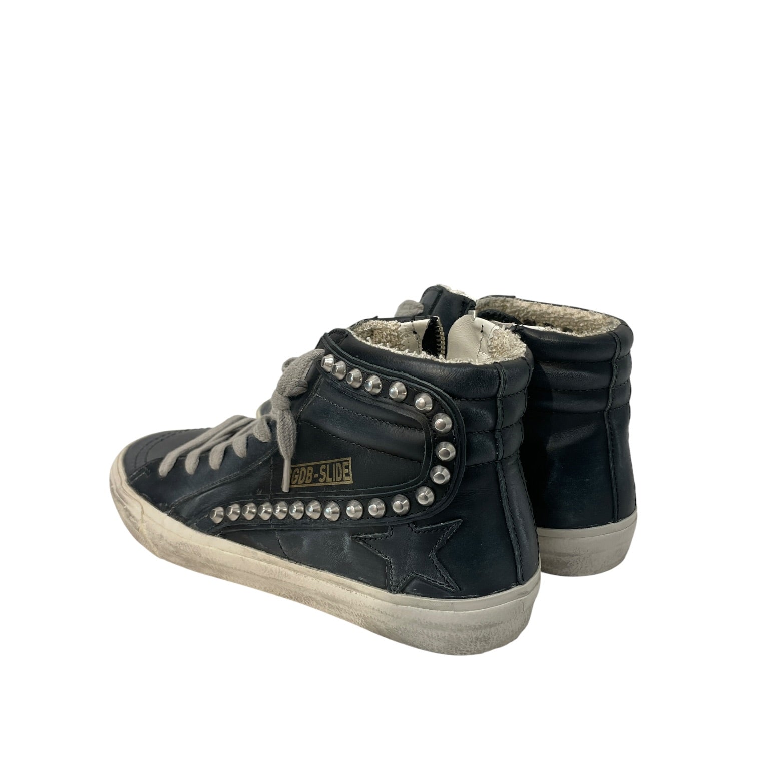 GOLDEN GOOSE/Hi-Sneakers/EU 38/Leather/NVY/SLIDE SNESAKER view 2