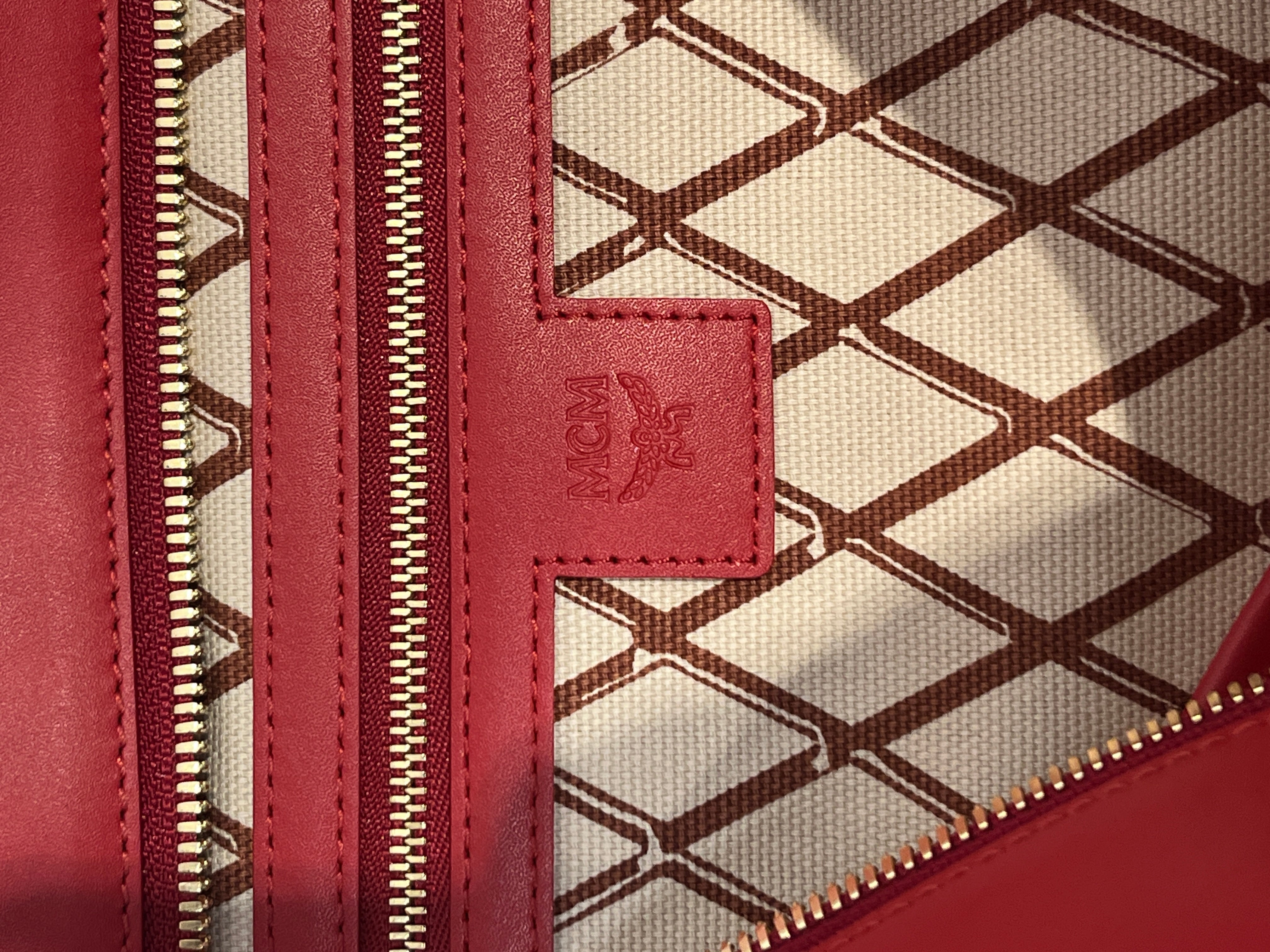 MCM/Tote Bag/Monogram/Leather/RED/5072H view 5