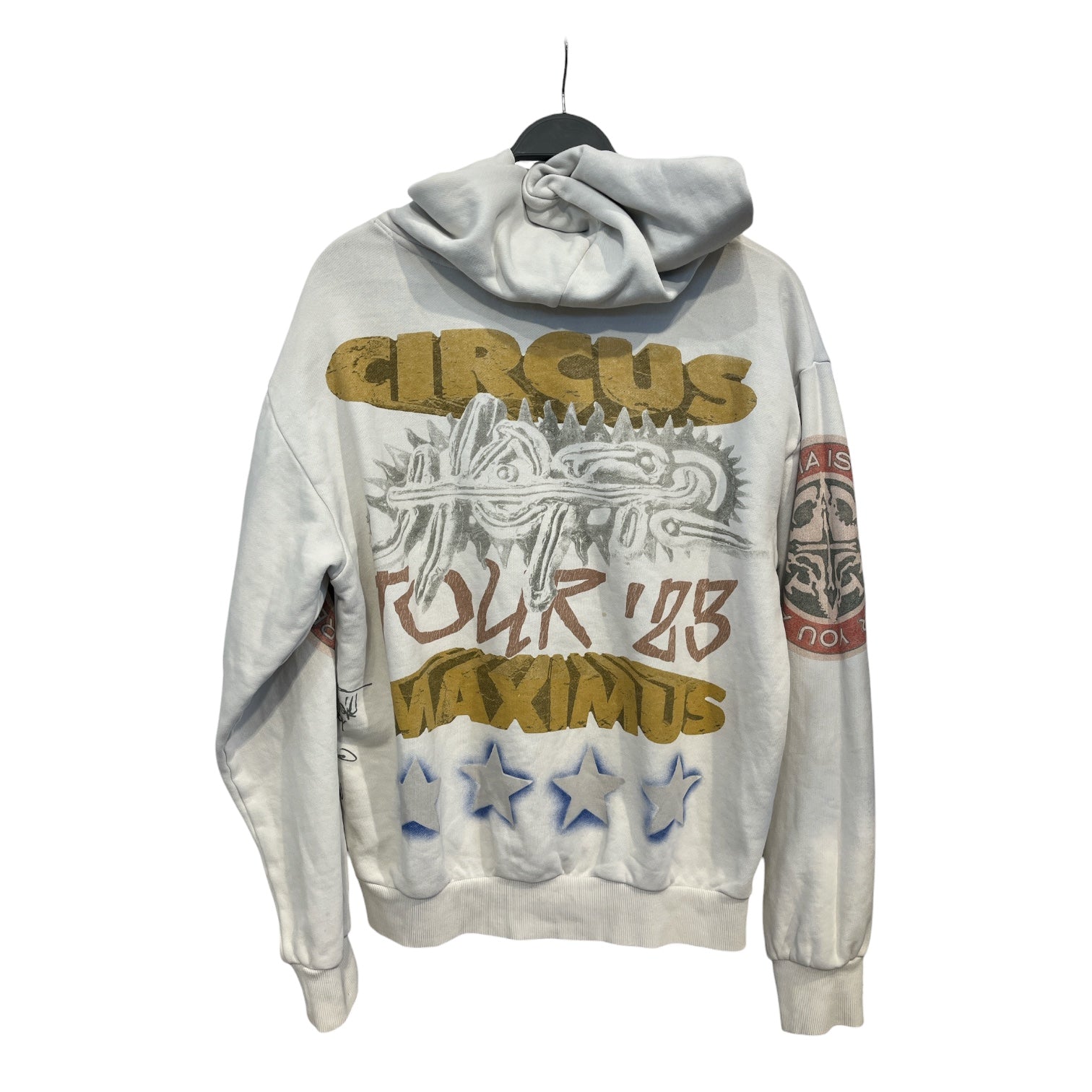 TRAVIS SCOTT/Hoodie/M/Cotton/WHT/cicrus maximus tour hoodie view 2
