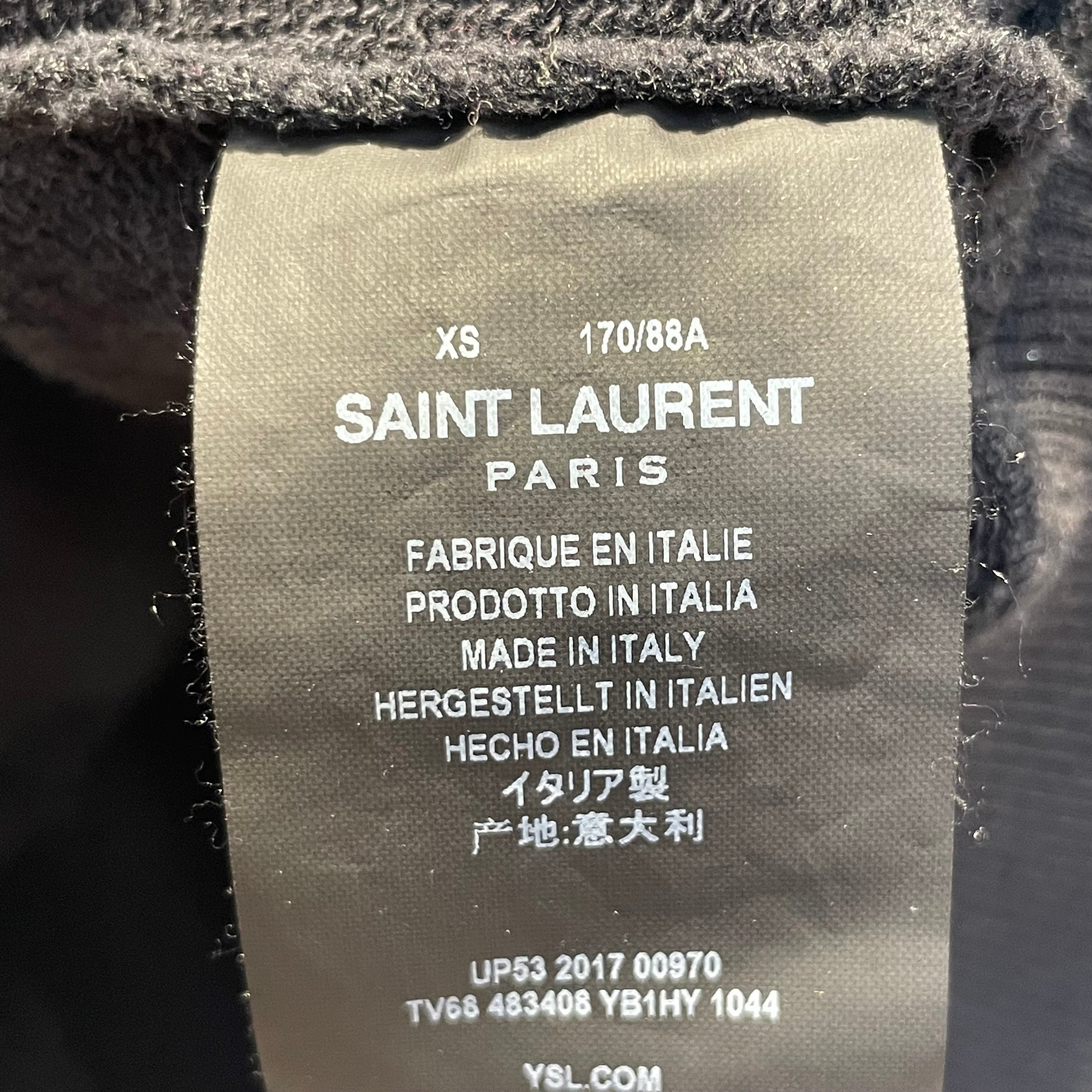 SAINT LAURENT/Hoodie/S/Cotton/BLK/BLUECORNERLOGO view 5