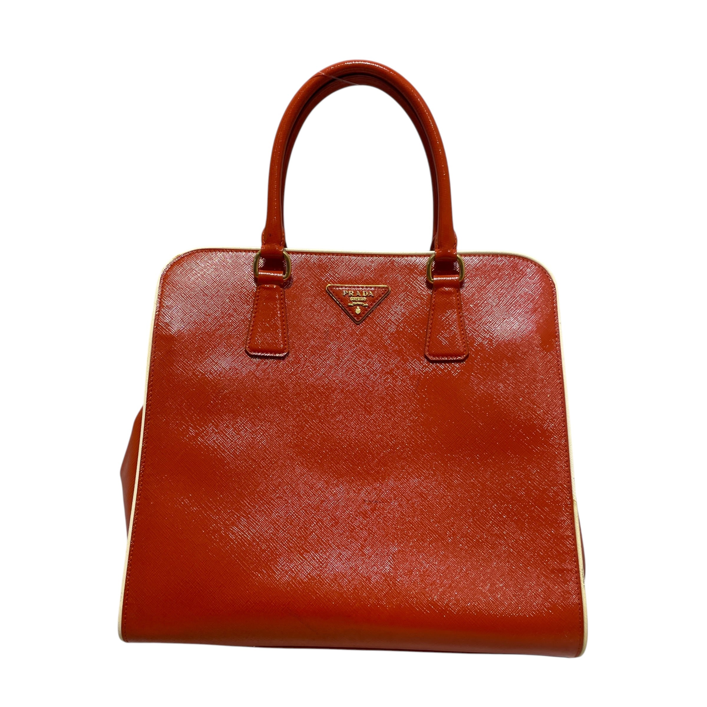PRADA/Bag/Leather/ORN/Saddiano Top Handle Tote view 1
