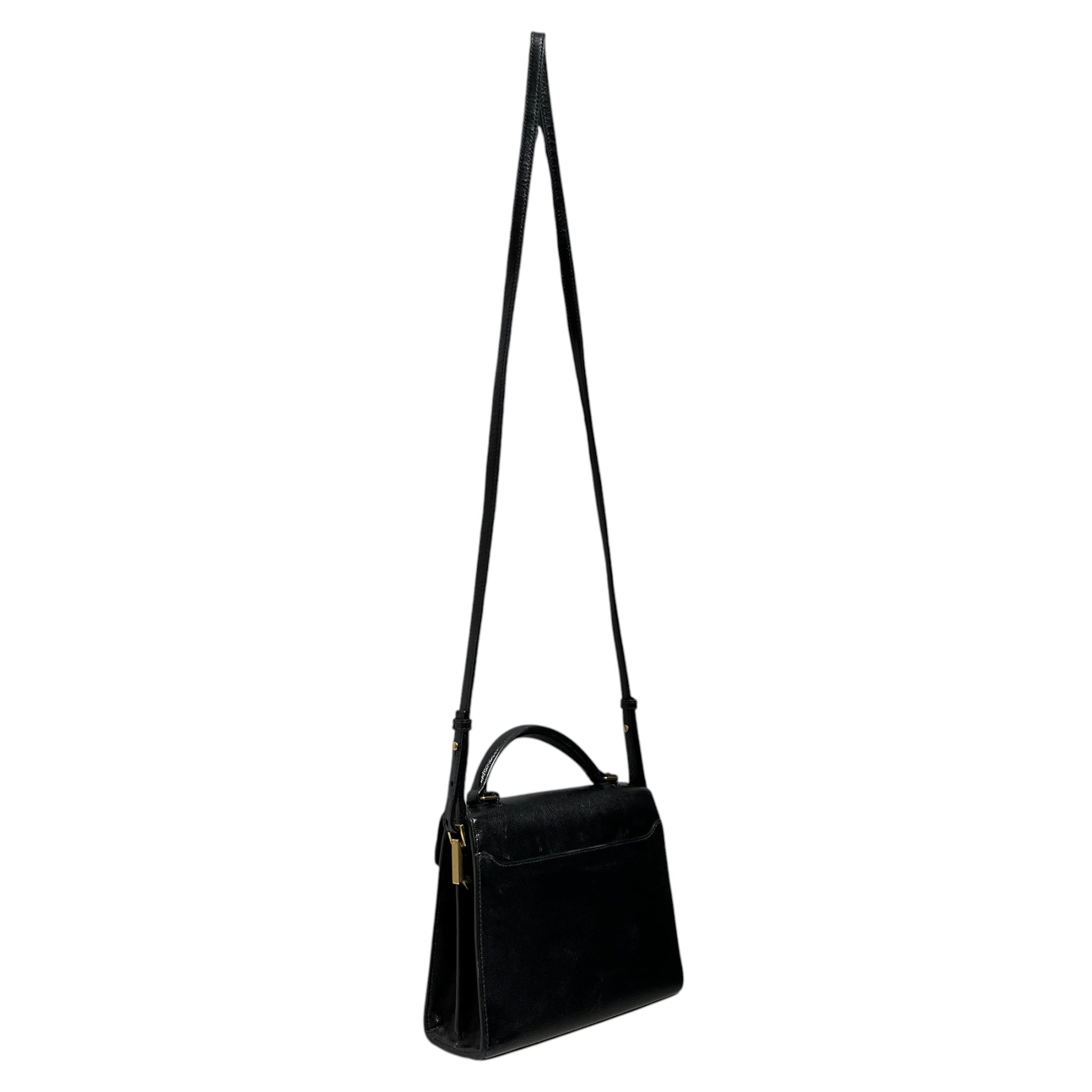 YVES SAINT LAURENT/Cross Body Bag/Leather/BLK/Cassandra Top Handle Mini view 7
