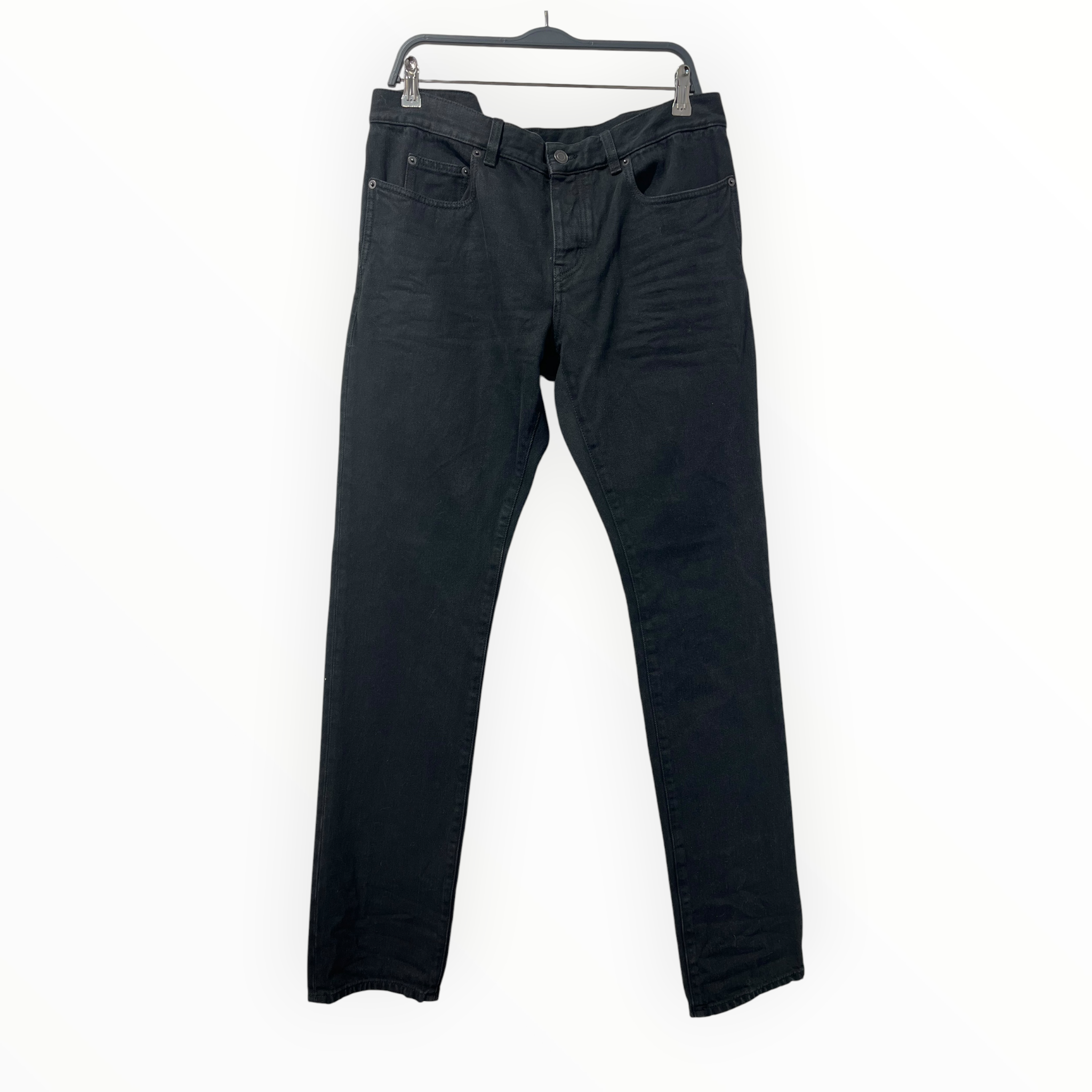 SAINT LAURENT/Pants/32/Cotton/BLK/2024 D50 TAPERED JEANS view 1