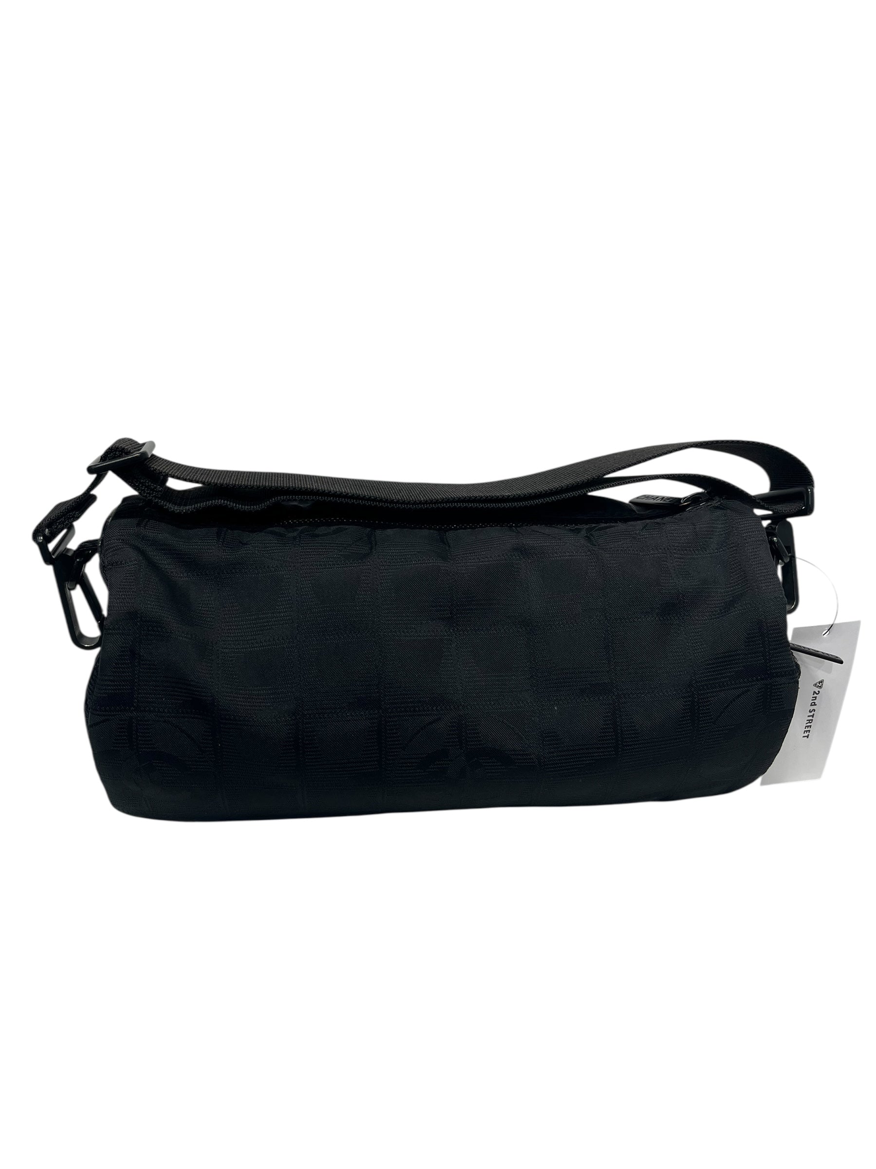 CHANEL/Bag/FREE/Monogram/Nylon/BLK/BARREL TRAVEL view 2