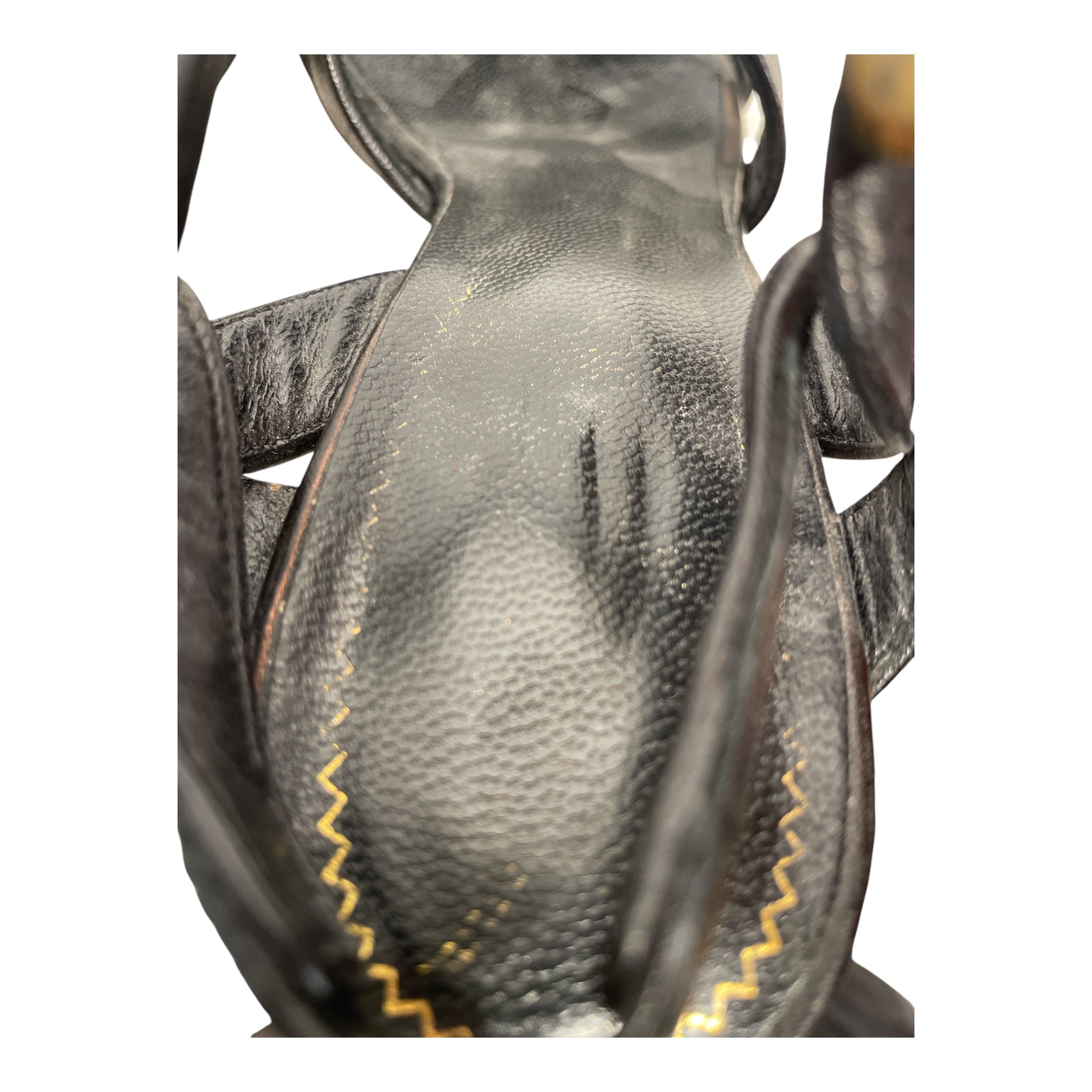 YVES SAINT LAURENT/Heels/EU 36/Leather/BLK/snake head hardware view 3