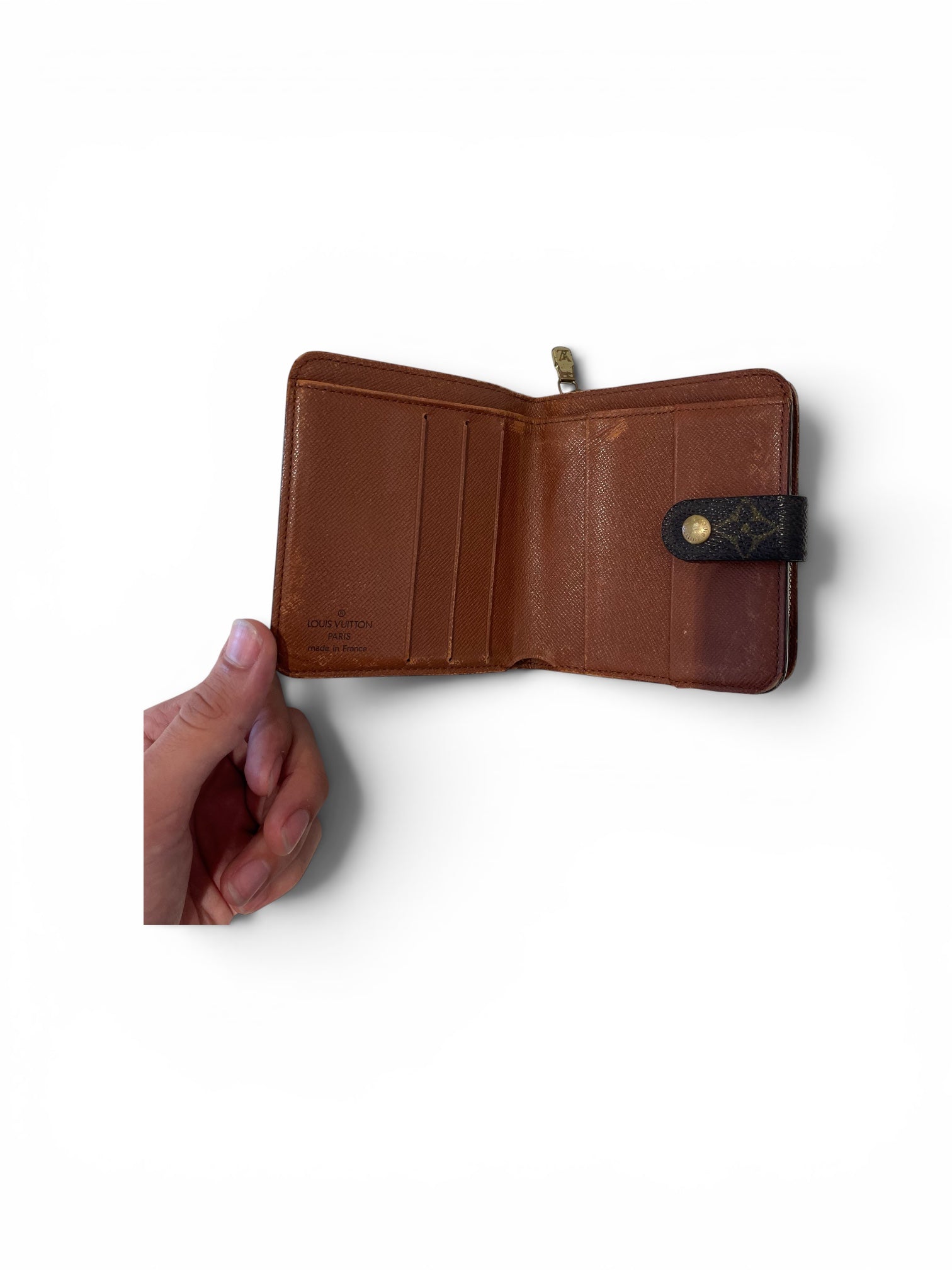 LOUIS VUITTON/Bifold Wallet/Leather/BRW/L's/Zipper view 3